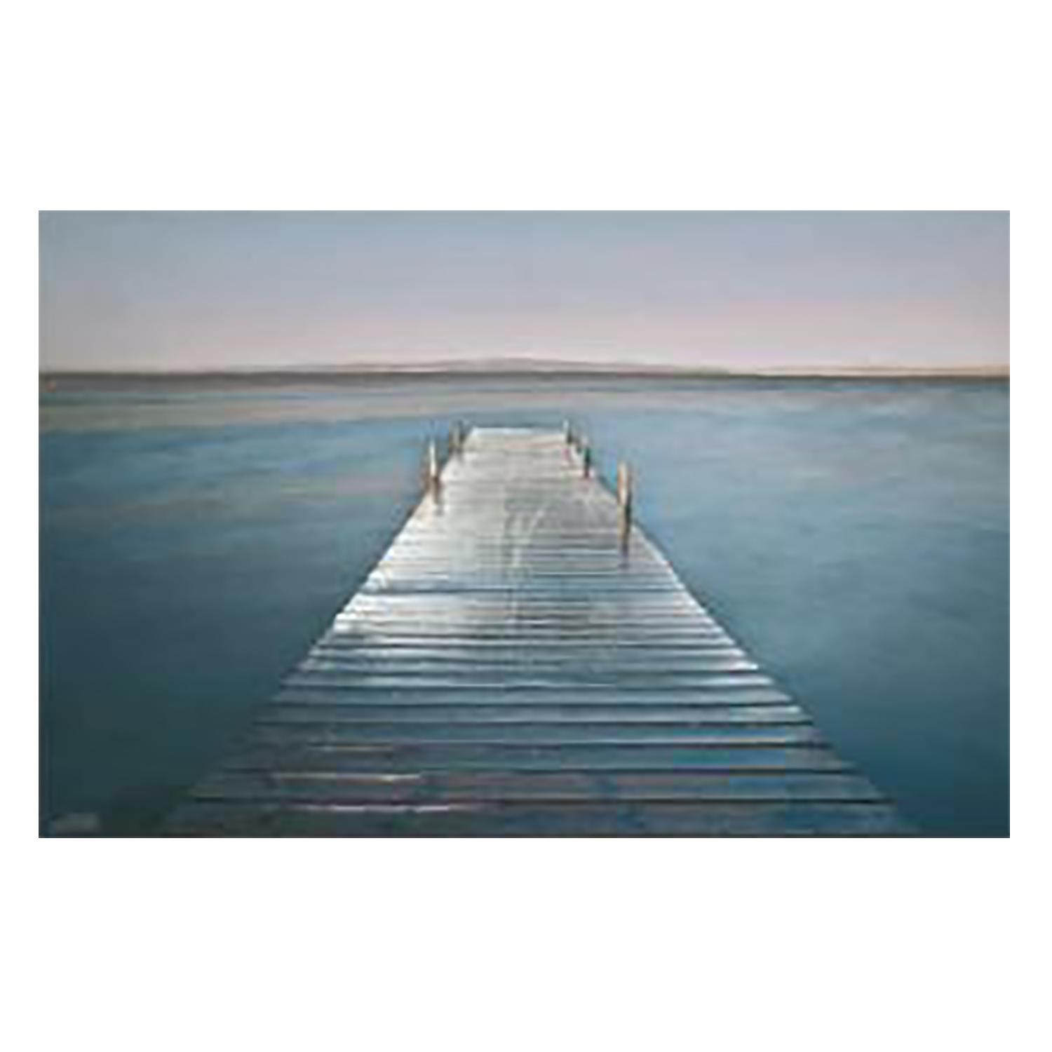 36" x 24" Dock Foil Canvas Art