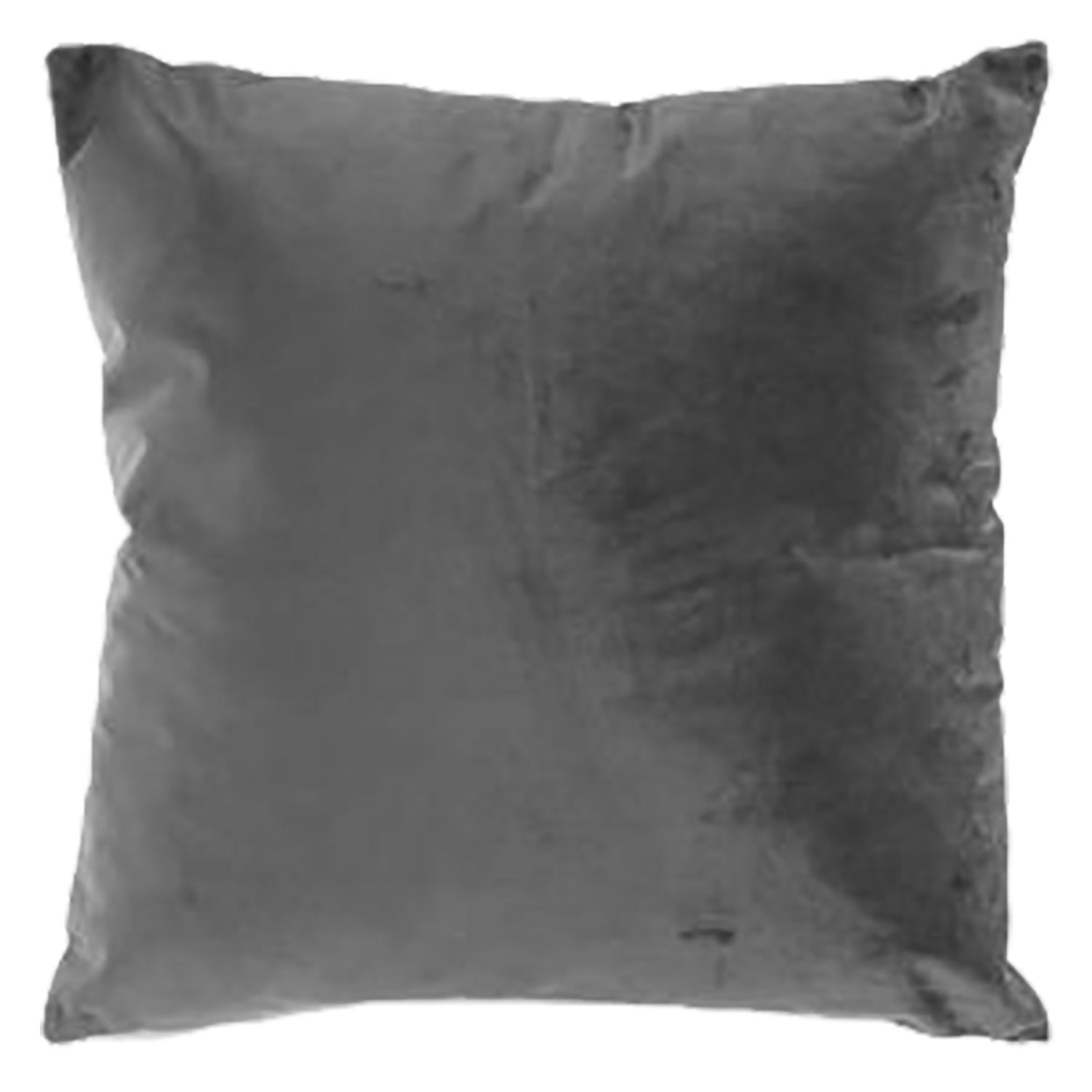 18" x 18" Grey Velvet Cushion