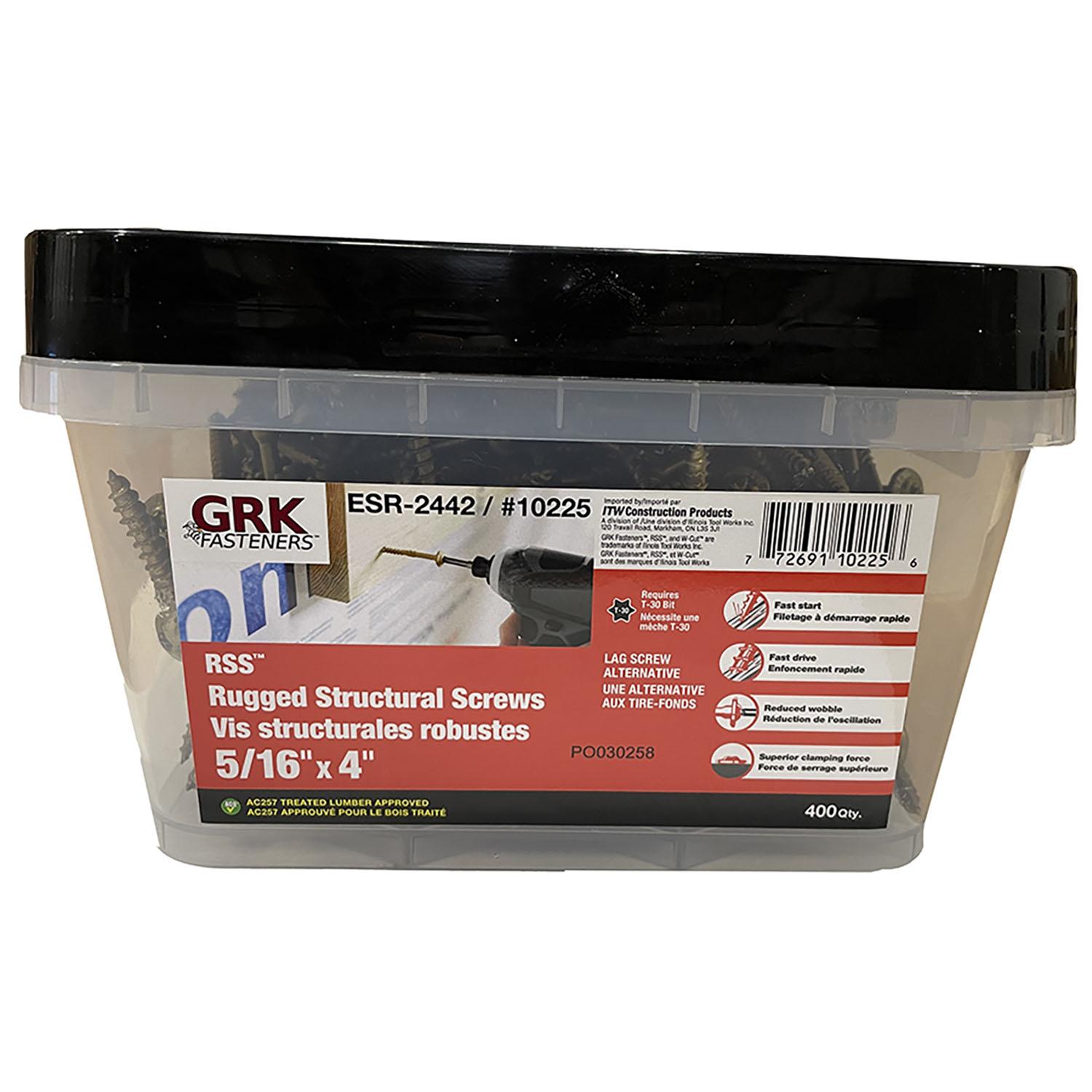 5/16 x 4" Rugged Structural Screw- 400/Pack