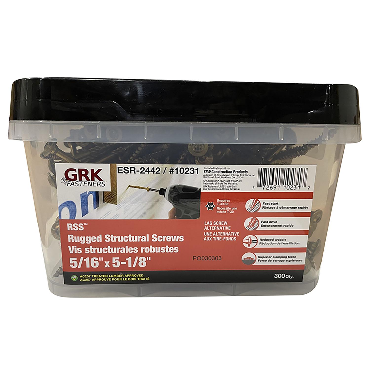 5/16 x 5-1/8" Rugged Structural Screw- 300/Pack