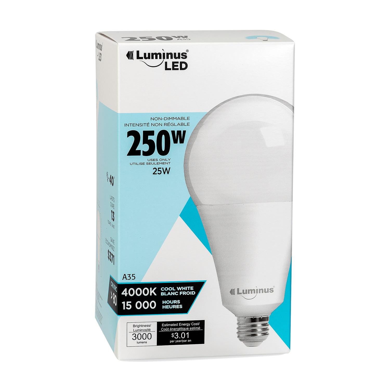 Ampoule A35 DEL 25 W 4 000 K Luminus