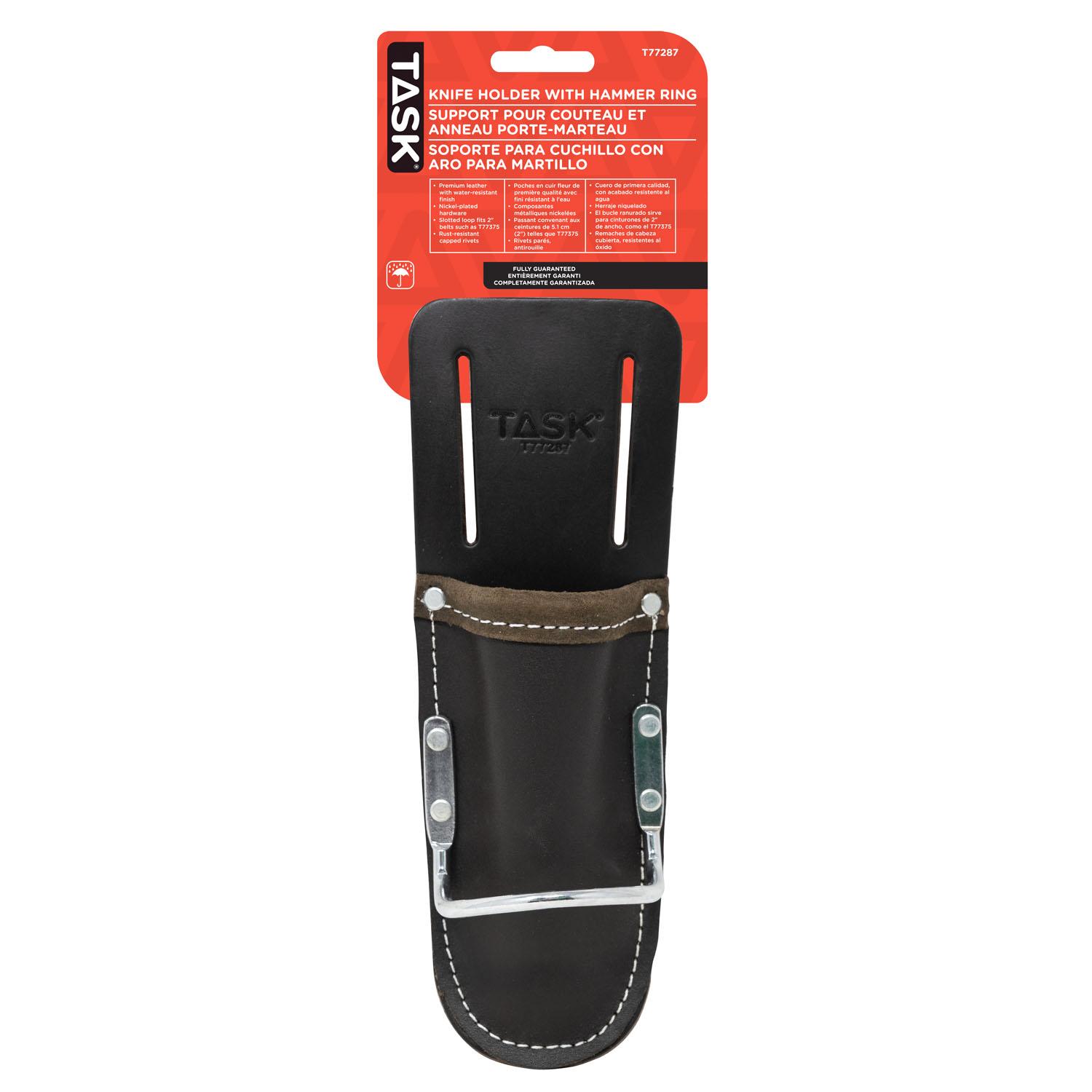 Tradesperson Utility Knife Holder with Hammer Ring