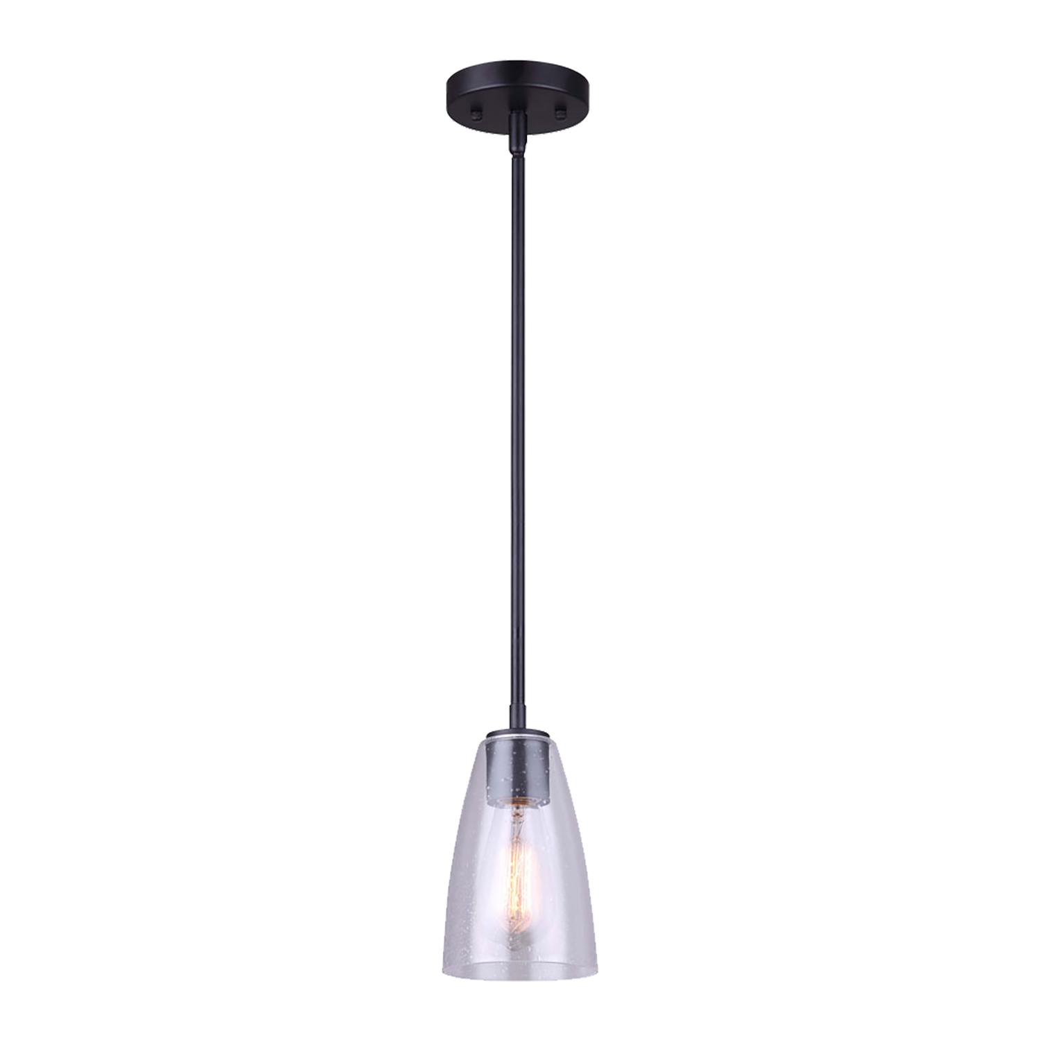 Konda 1 Light Matte Black Pendant