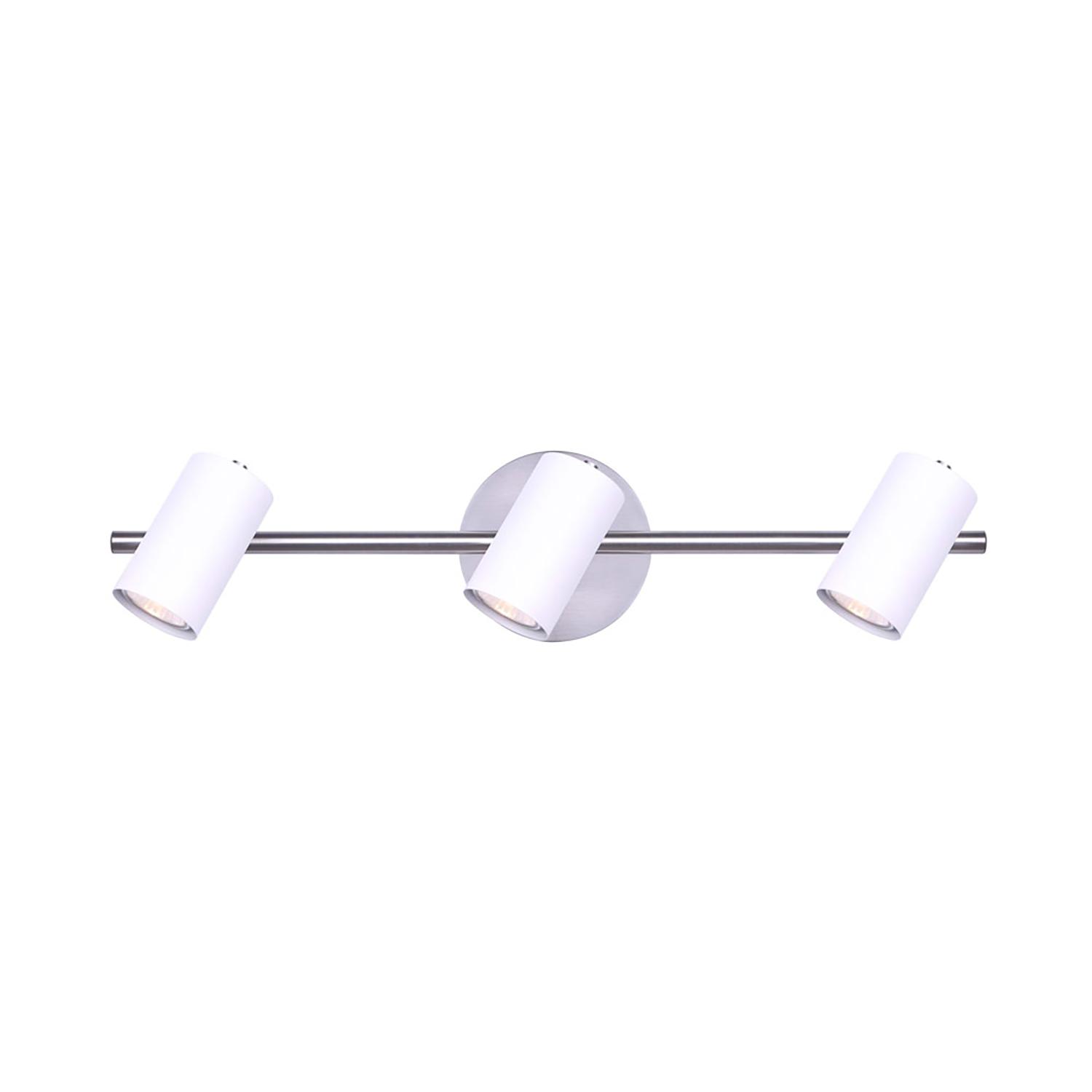 Kingston 3 Light Brushed Nickel And White Track Light