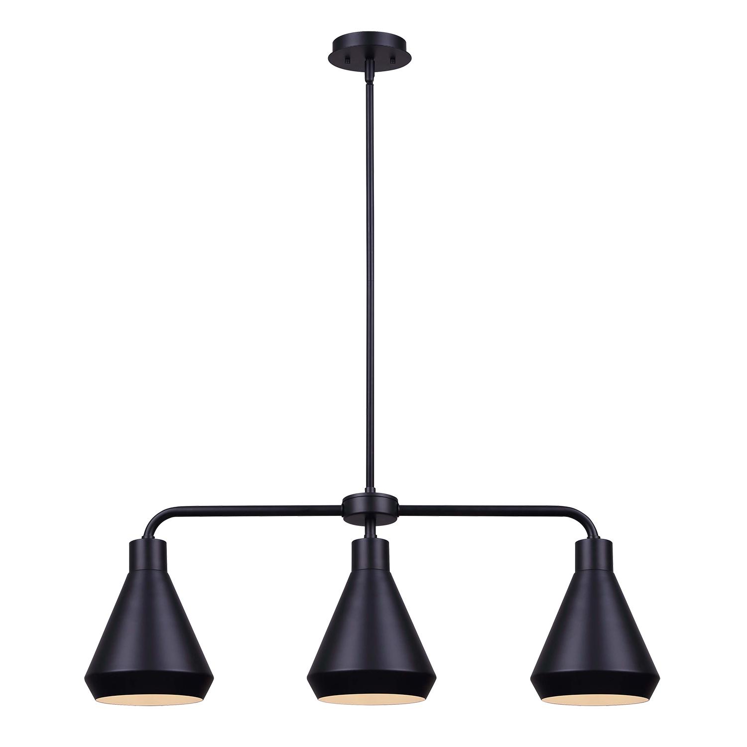 Byck 32" 3-Light Pendant - Black