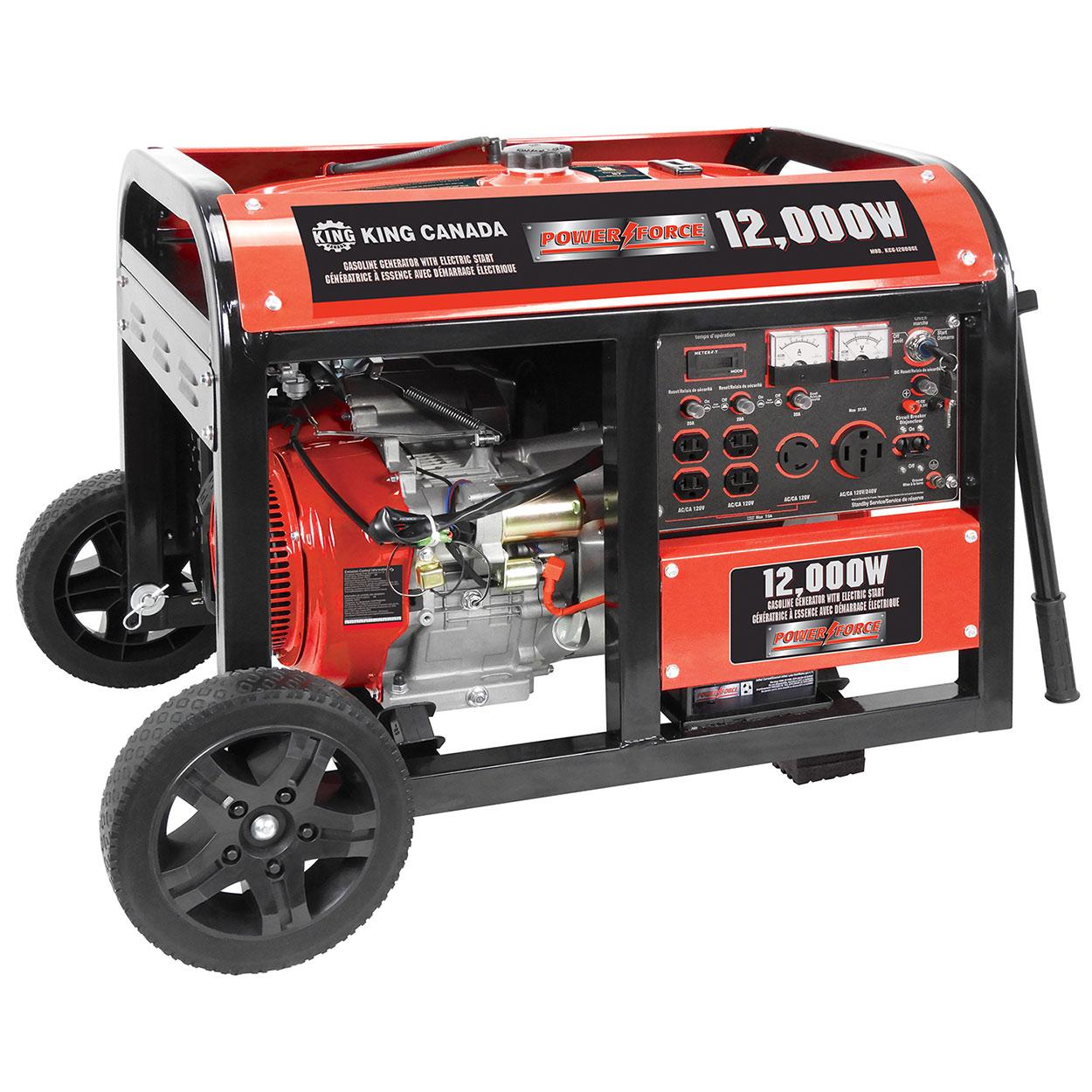 12000 Watt Gas Generator with Electric Start and Battery
