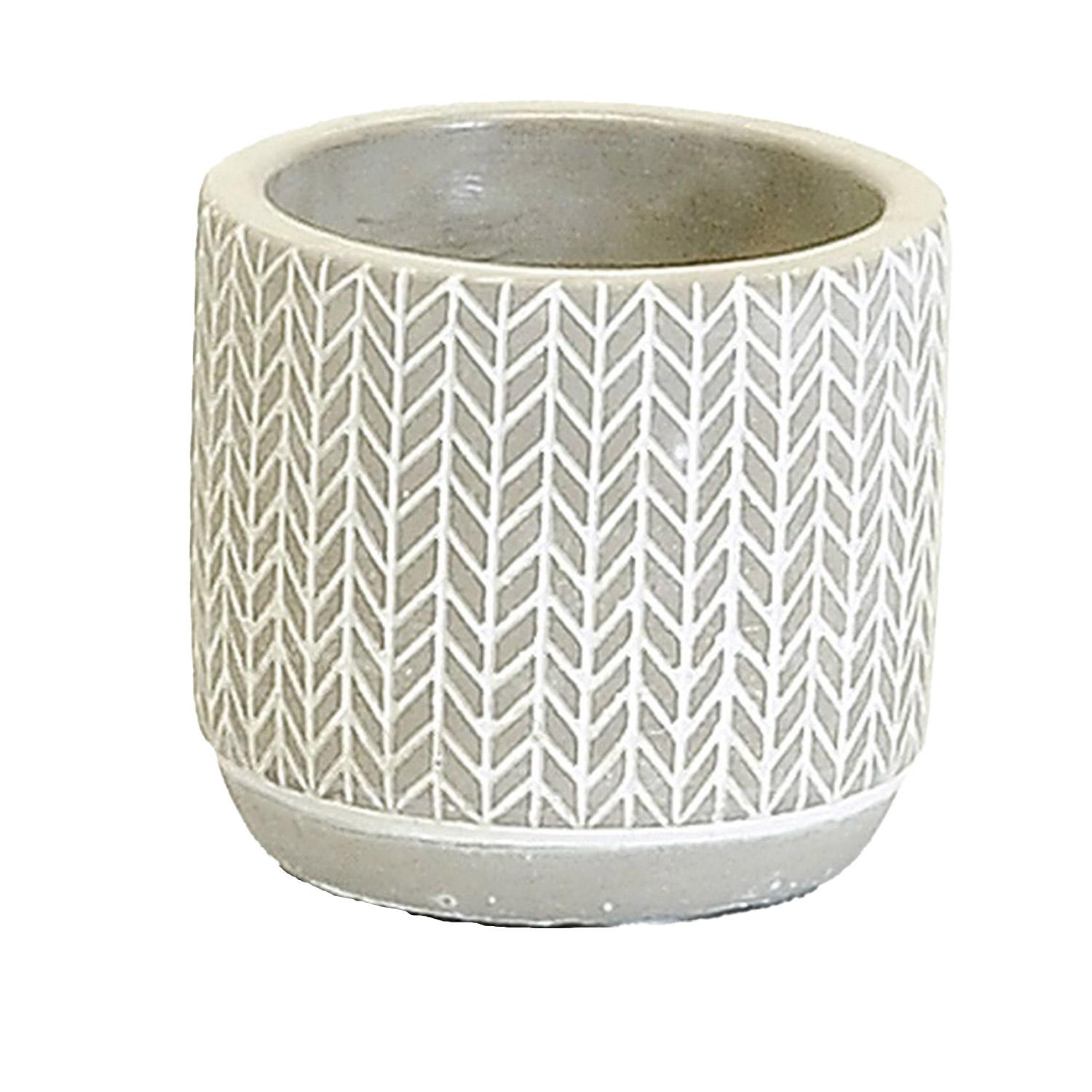 Pot en béton petit motif flèche