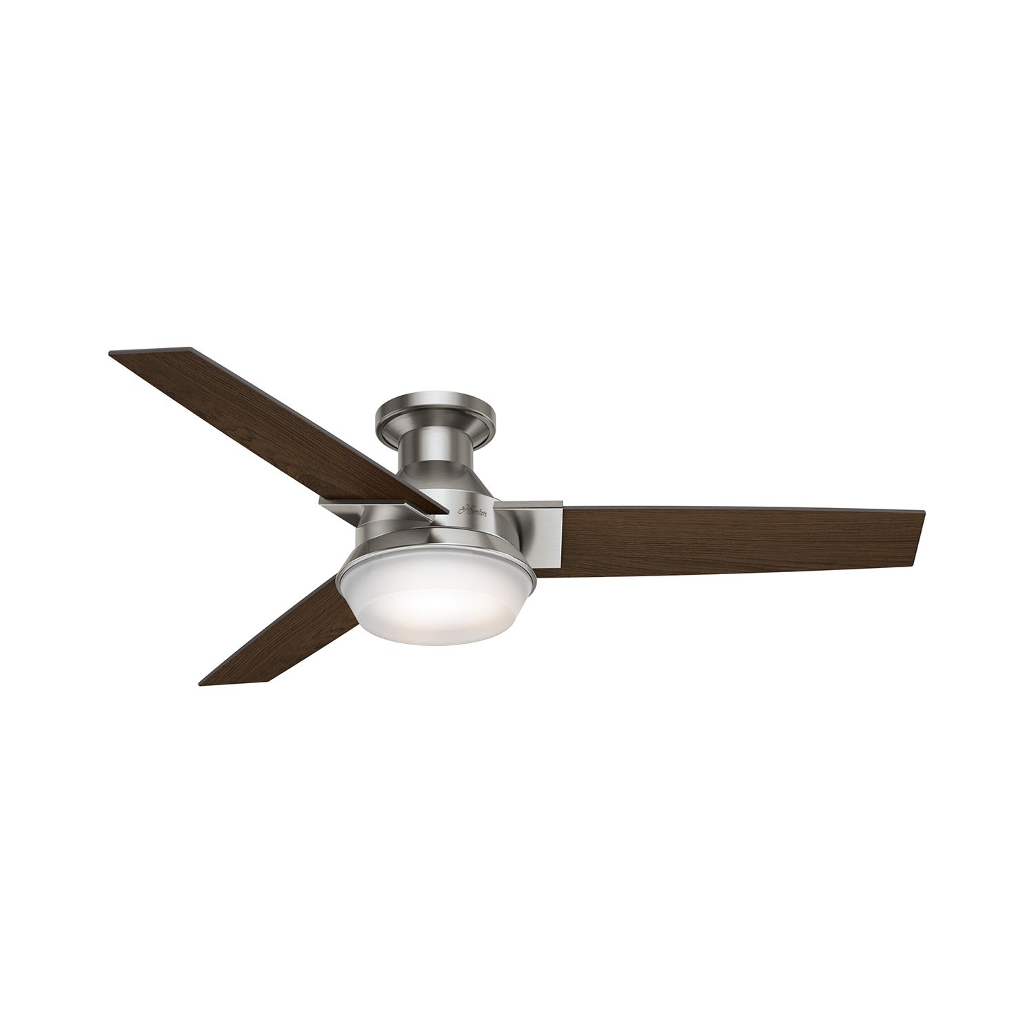 Ventilateur plafond profil bas 52 po Morelli Hunter à DEL
