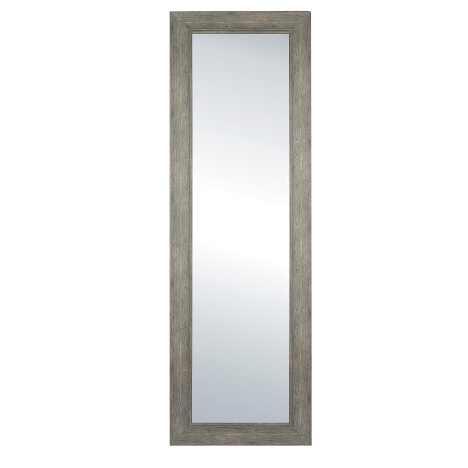 Miroir de porte campagnard 17 x 53 po gris