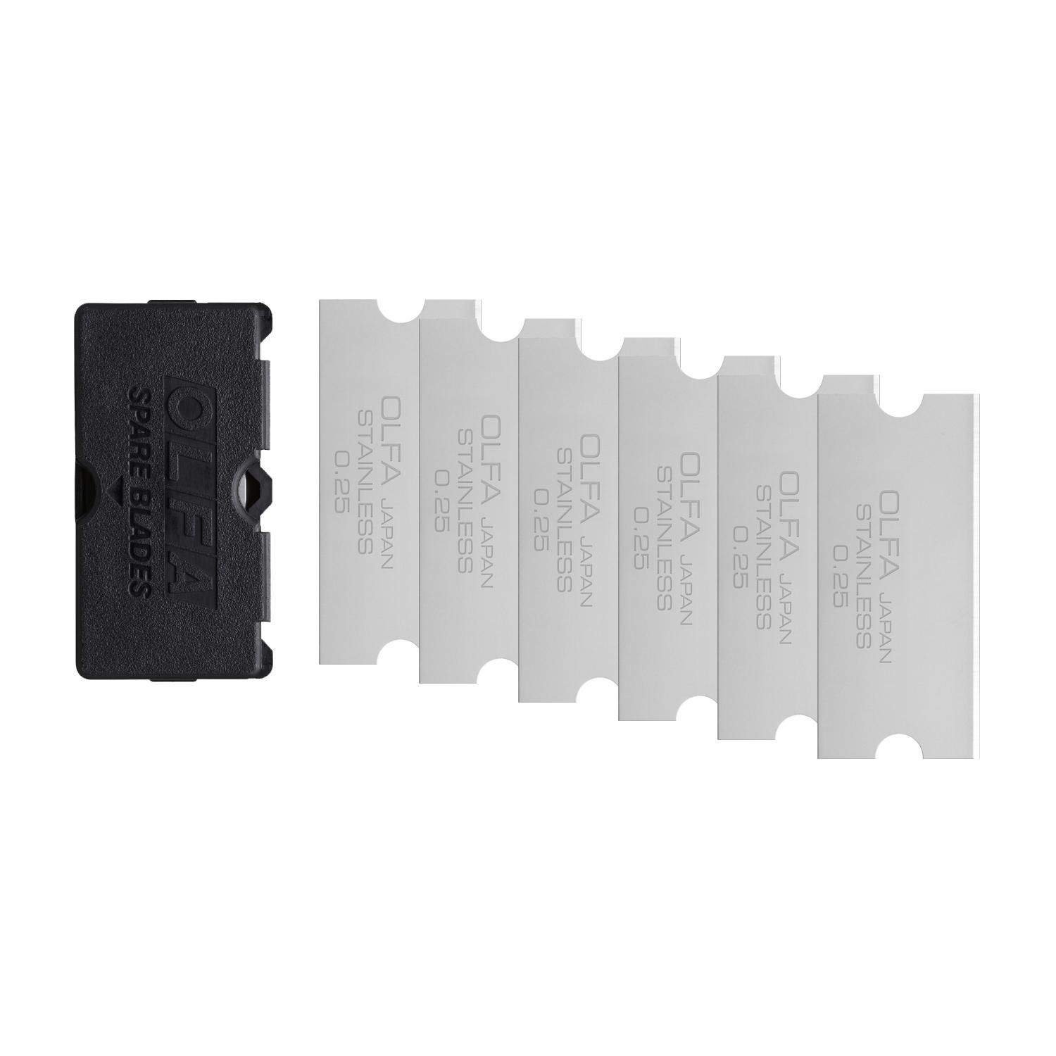 Lames de grattoir acier inoxydable de rechange 30 mm 6/pqt