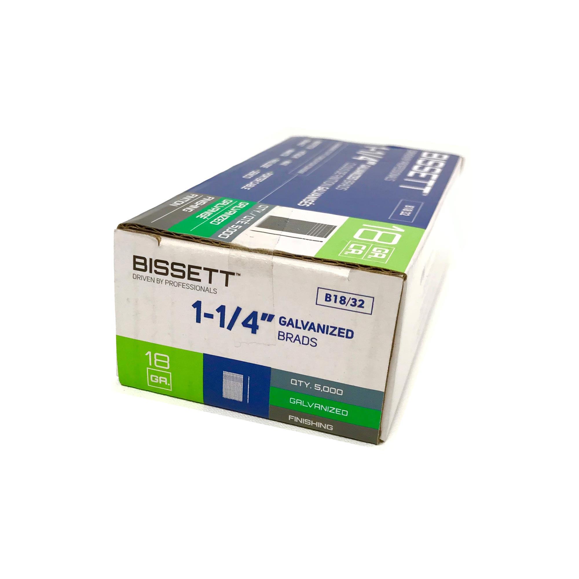 1-1/4" 18G Electro-Galvanized Brad Nail- 5000/Pack