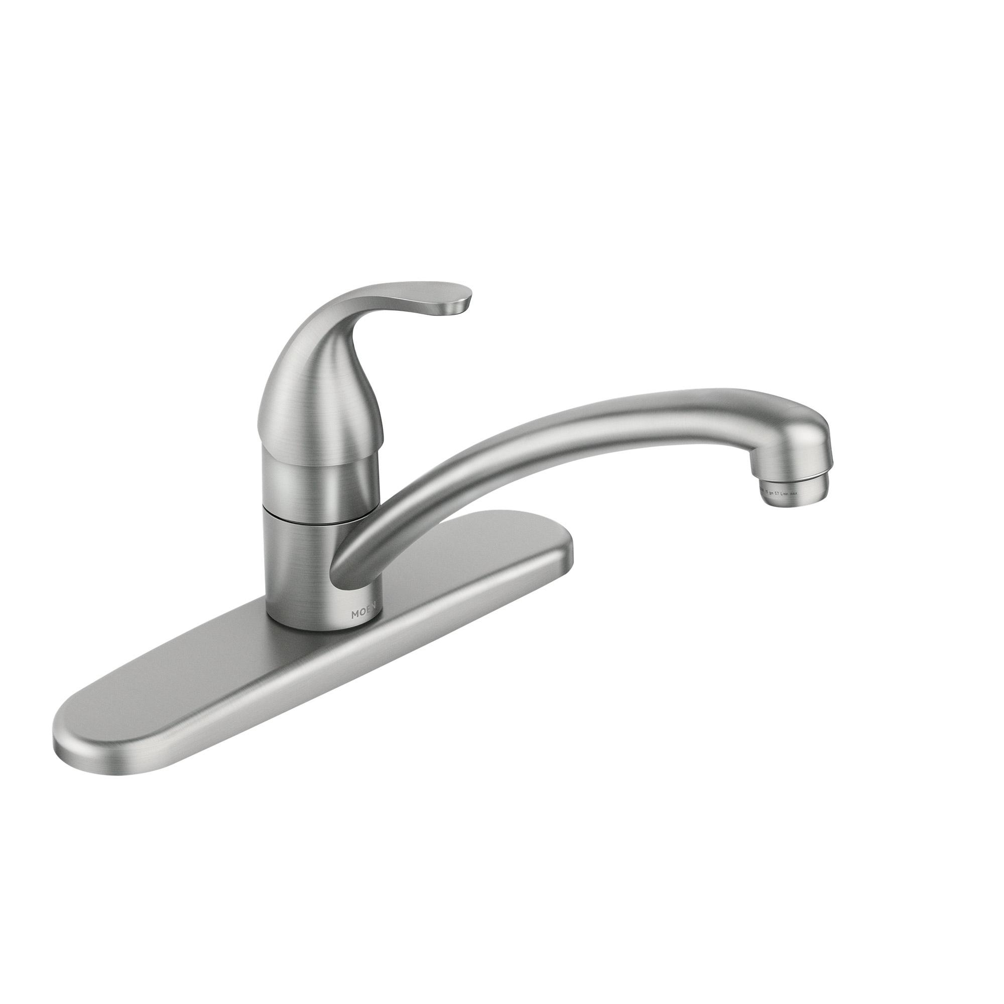 Robinet de cuisine, inox, 1 poignée, résiste aux taches