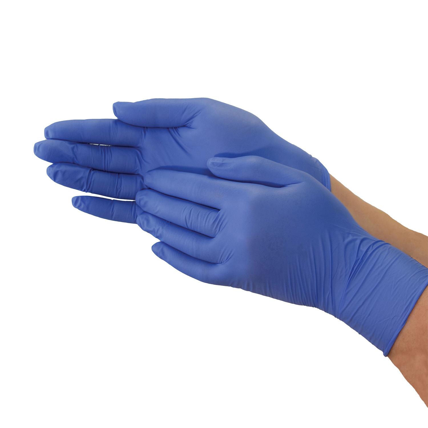 Gants en Nitrile bleu, 4 ml, 100 par boîte