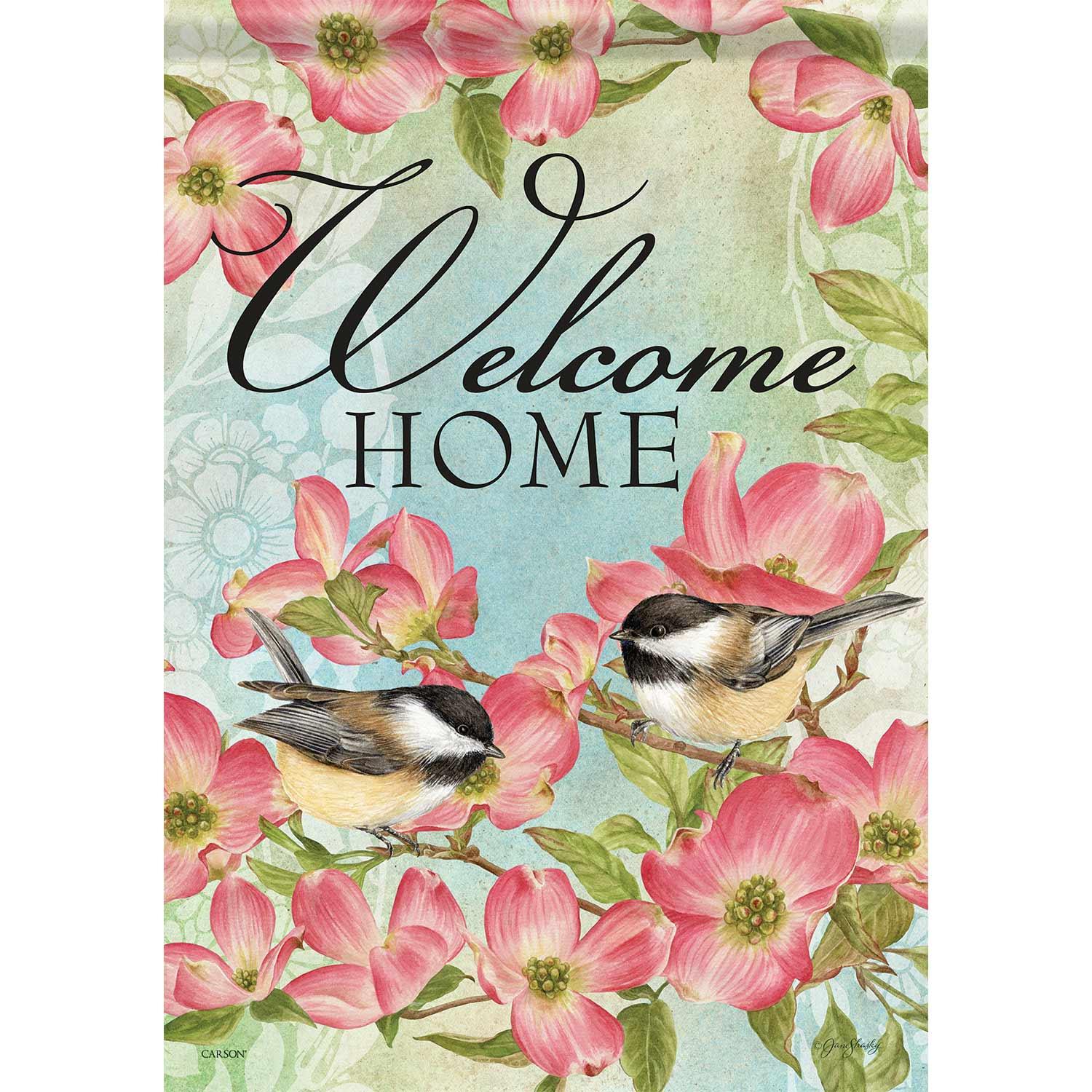 Dogwood Chickadee Large Flag