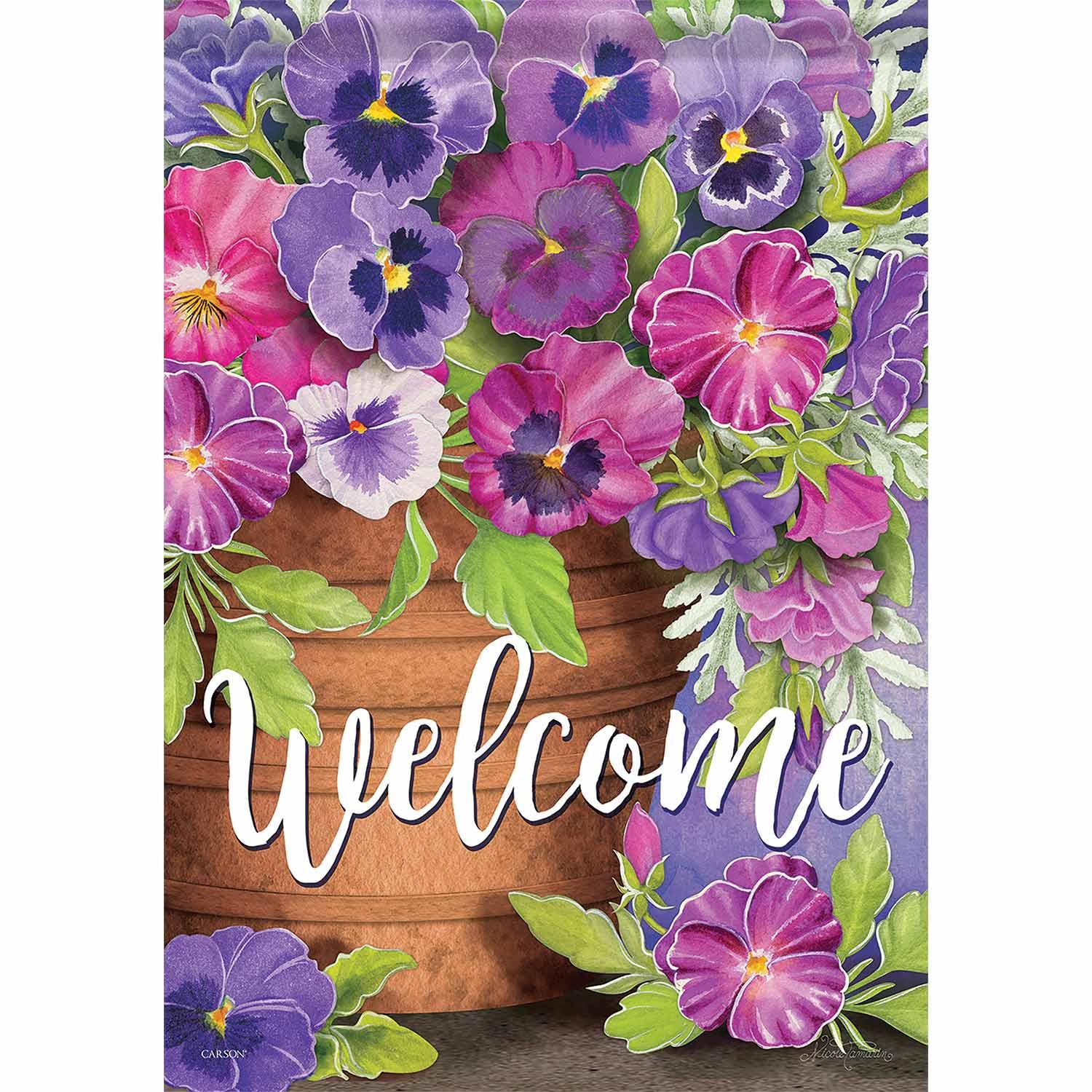 Spring Garden Flag Pansy Blend
