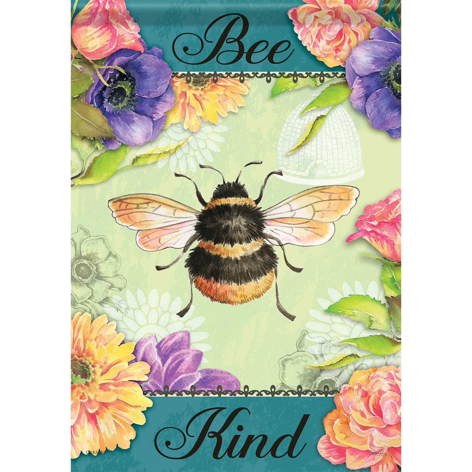 Spring Garden Flag Bee Kind