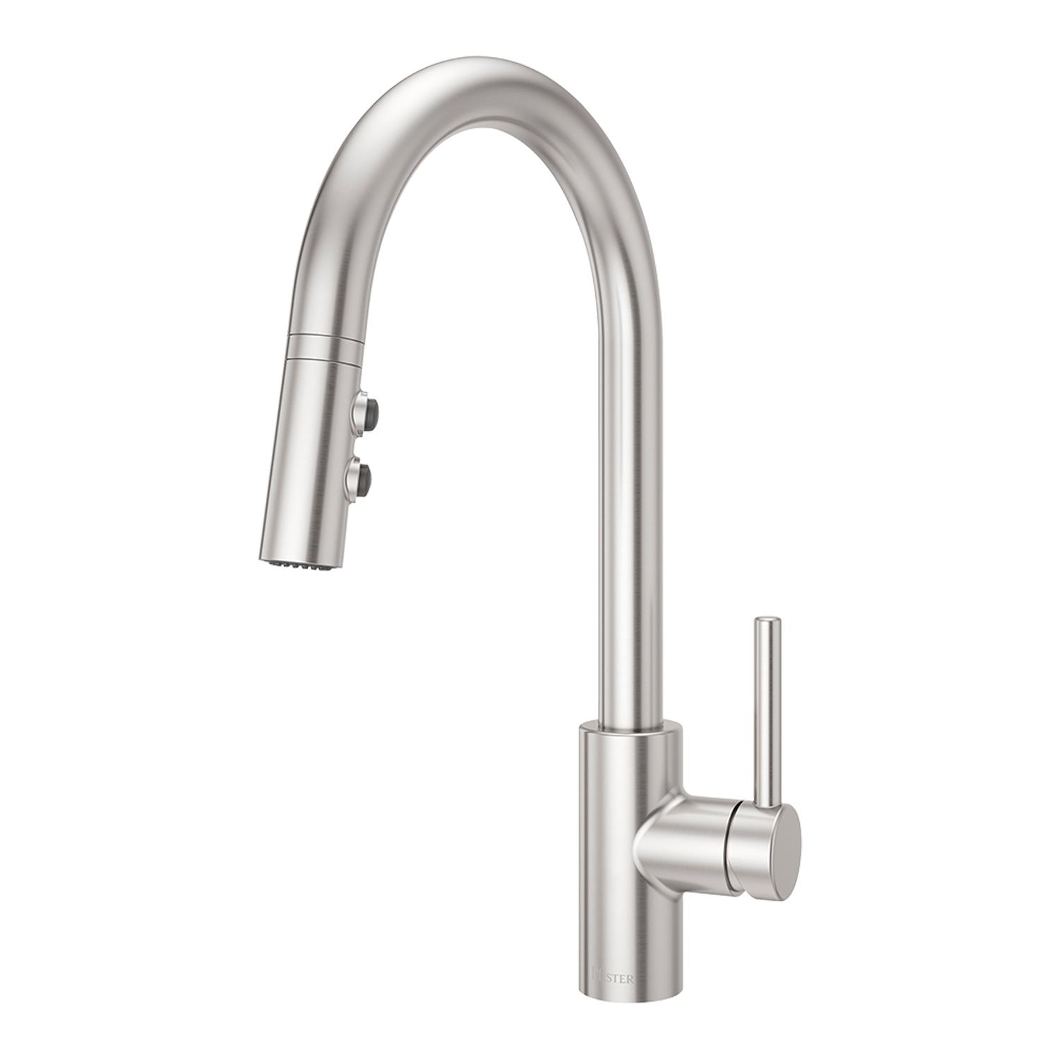 Robinet de cuisine à bec rétractable en acier inoxydable à u