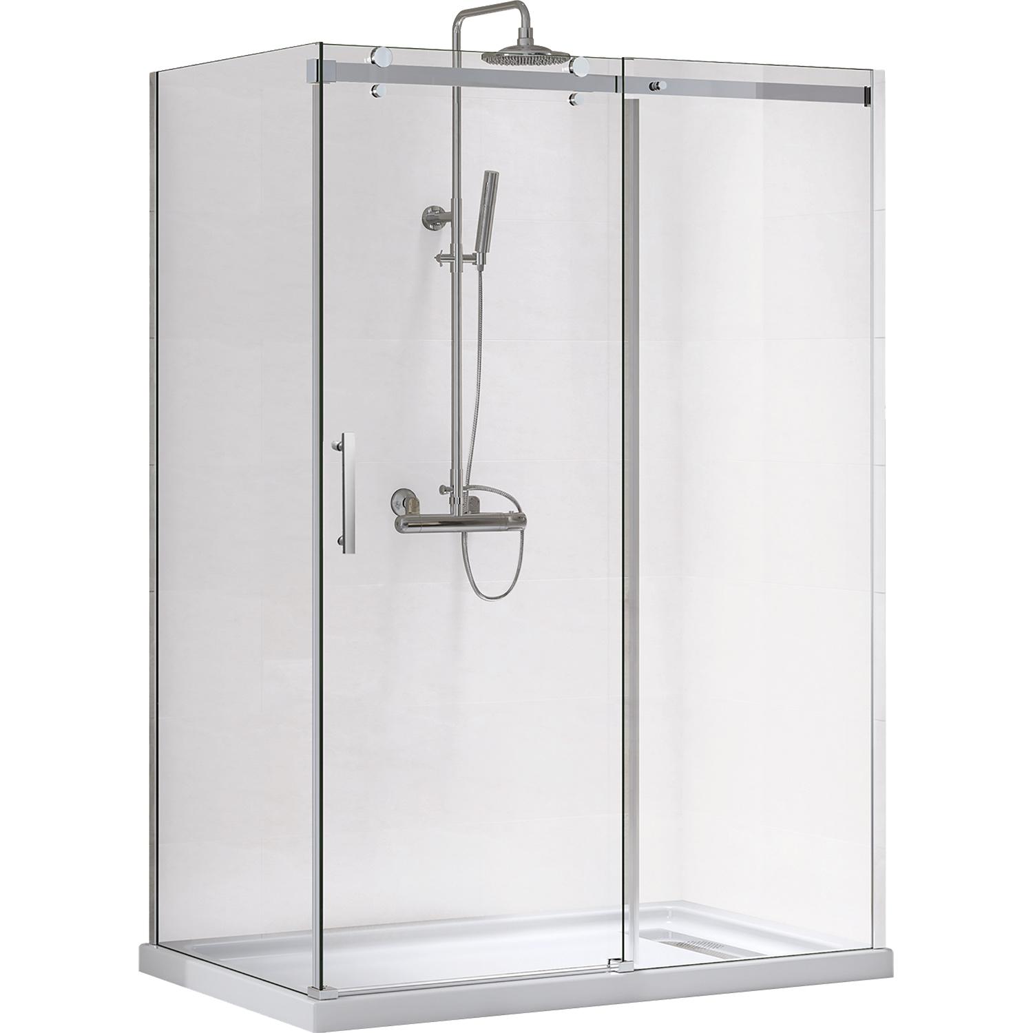 Porte de douche réversible 8 mm Inspiration 48 po clair