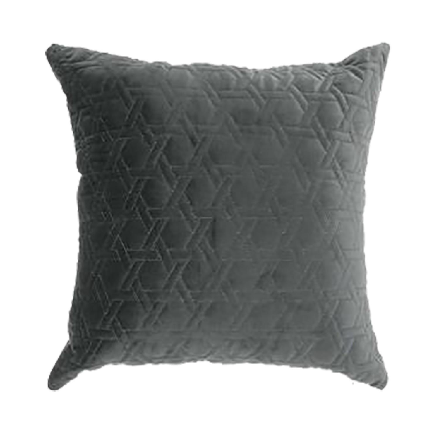 Dark Grey 15" x 15" Velvet Cushion