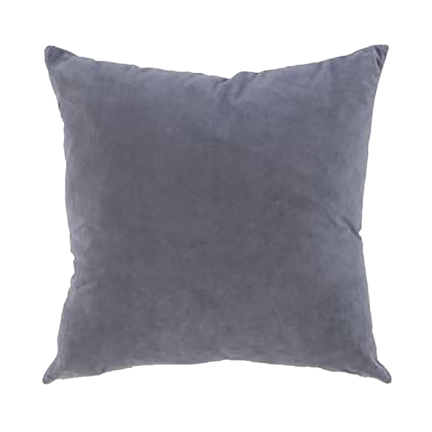 Coussin en suédine 17 x 17 po gris