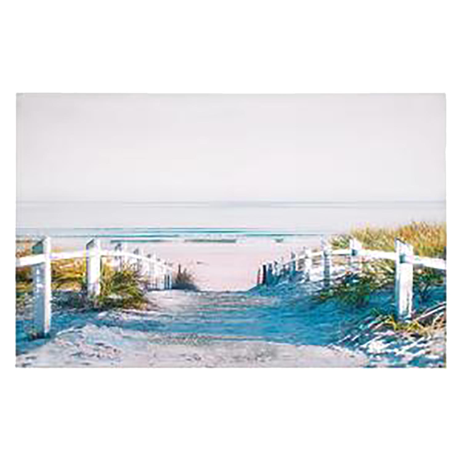 Silver Foil 36" x 24" Beach Path Canvas
