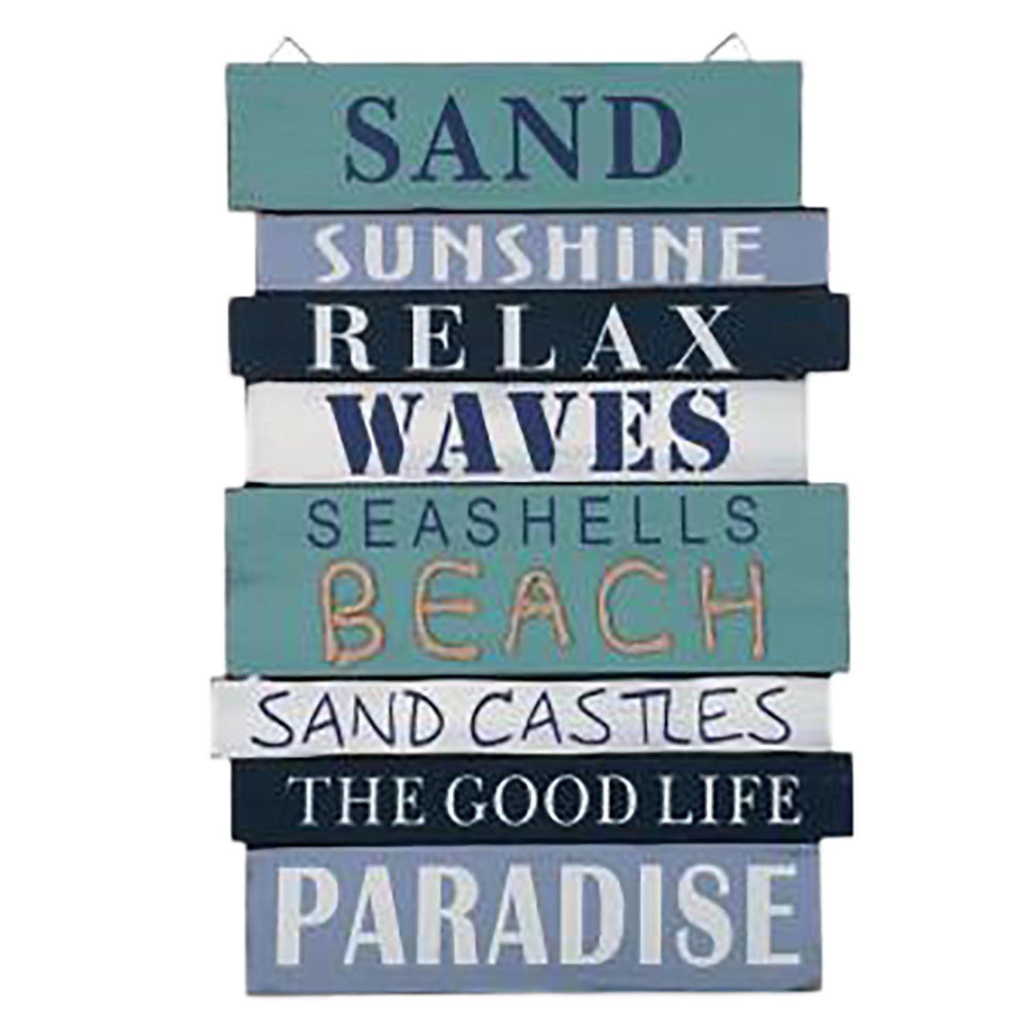 Blue 9.5" x 13.5" Sand Wall Plaque