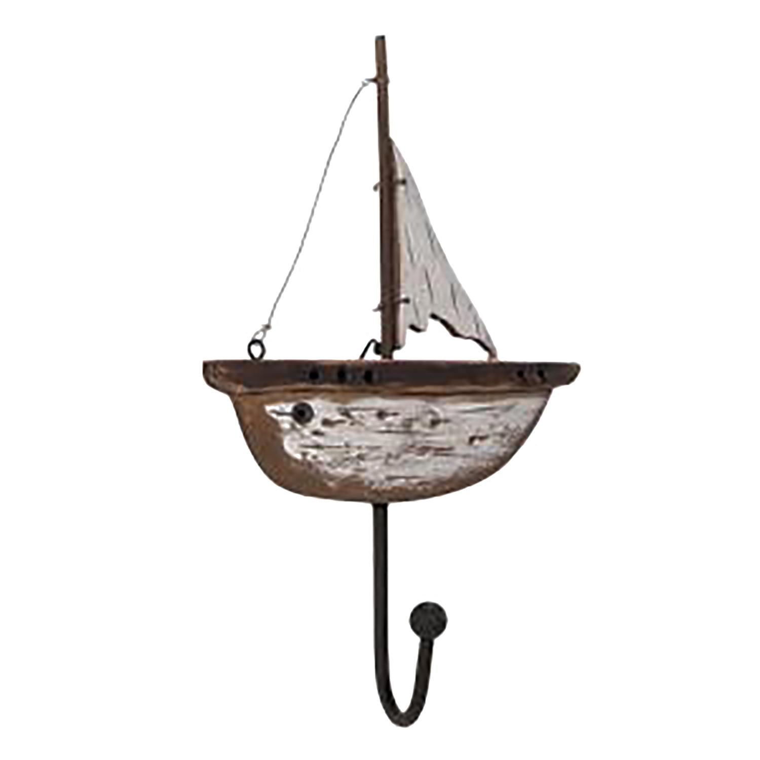 Natural and White 5" x 8" Sailboat Hook