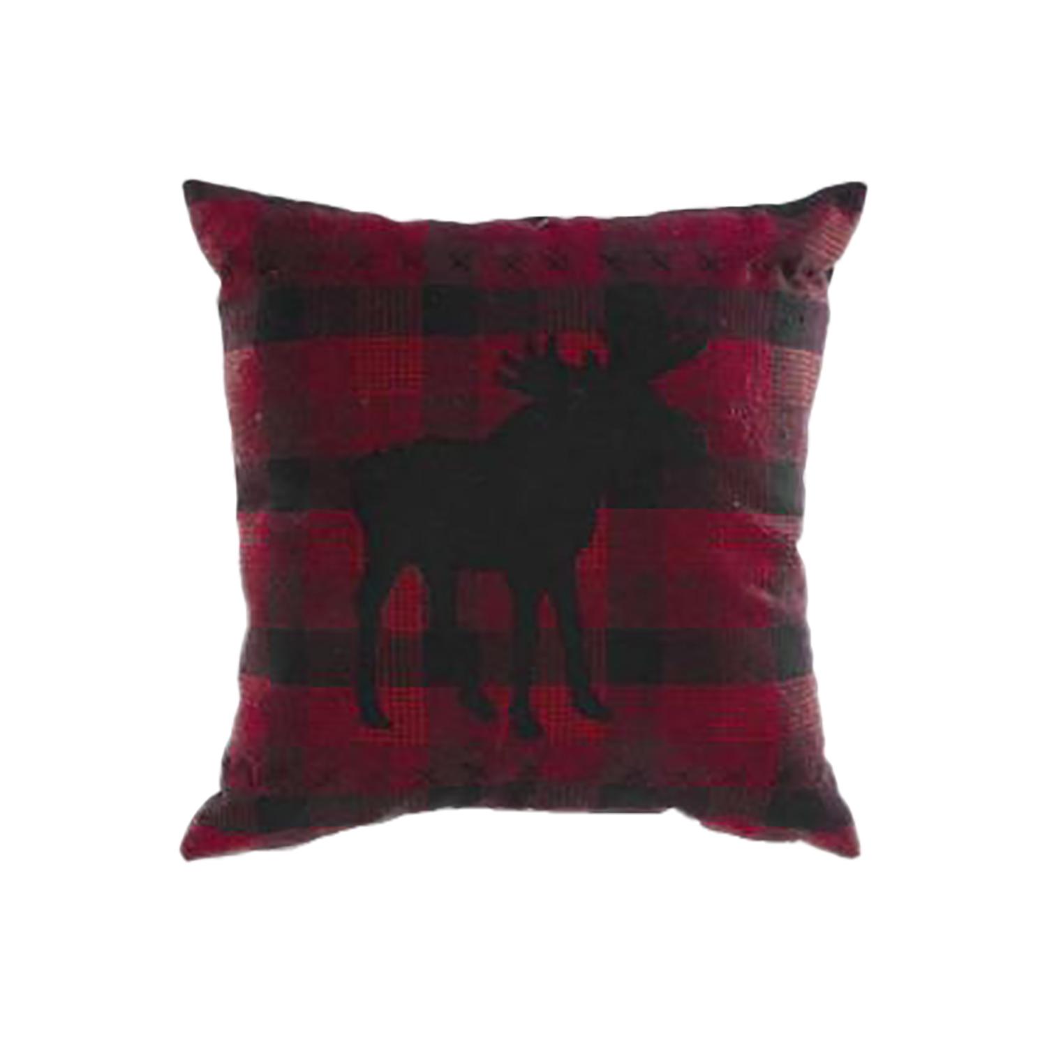 Coussin Orignal 17 x 17 po tartan rouge