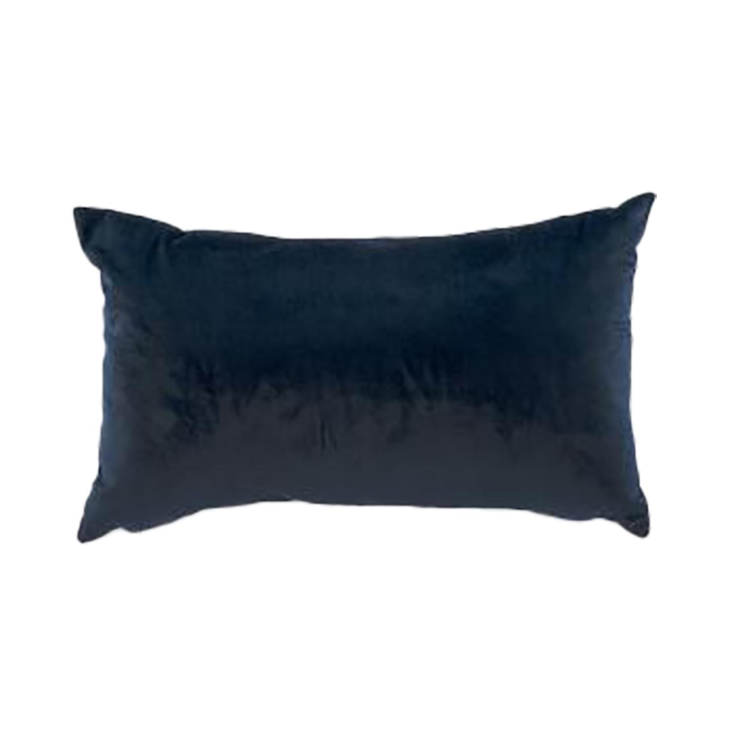 Coussin en velours 11 x 18 po bleu sarcelle
