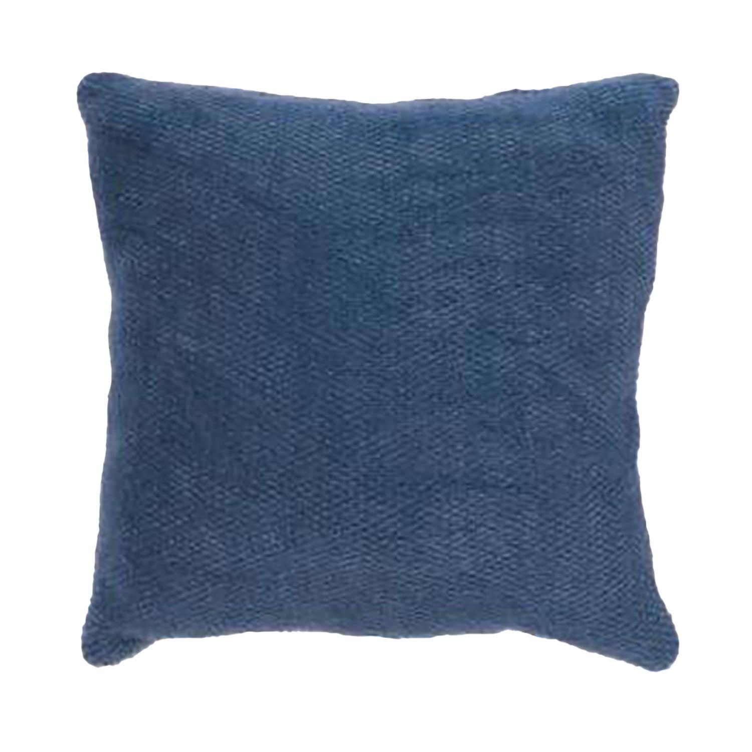 Coussin Motif tissé 16 x 16 po bleu