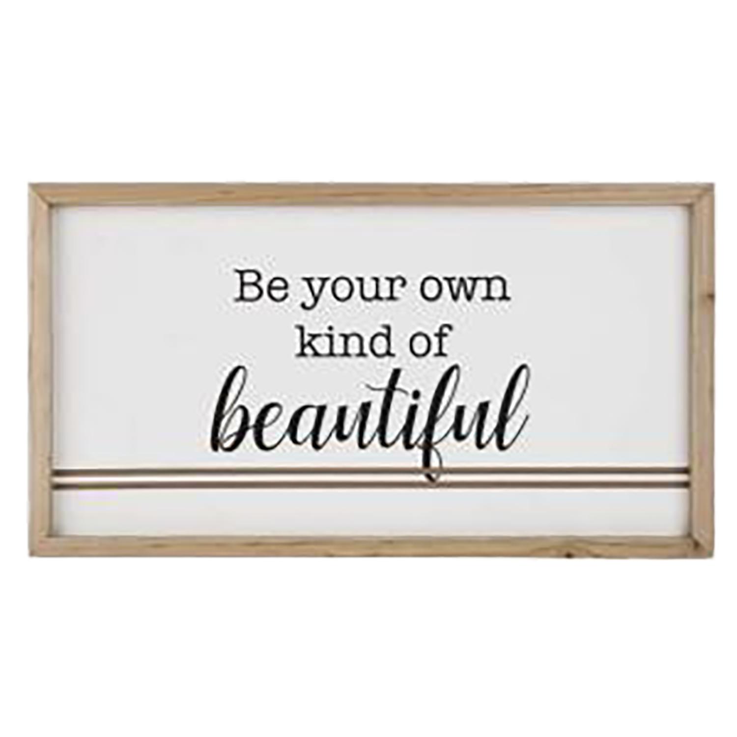 Be Beautiful 19" x 10.5" Wall Plaque