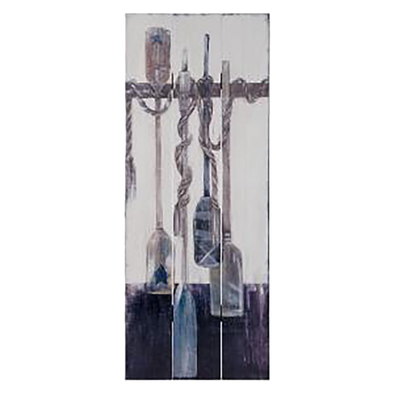 Blue Oars 14" x 35.5" Wall Plaque