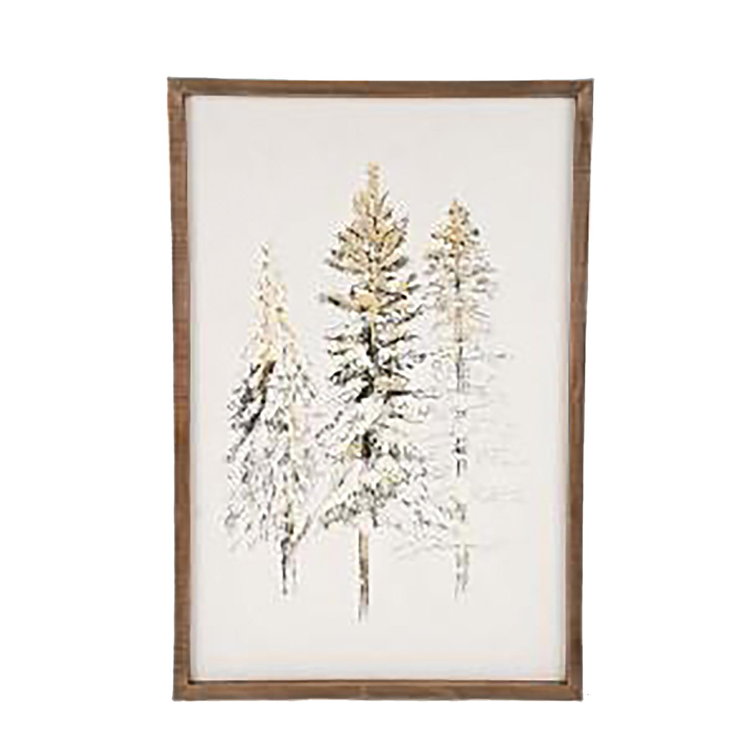 Gold Trim Tree 16" x 24" Wall Frame