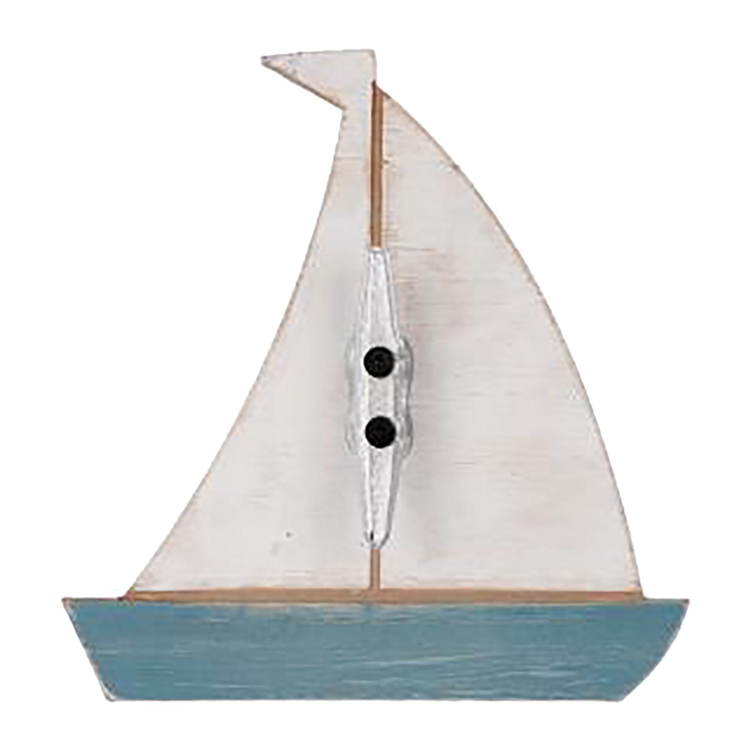 Blue Sailboat 7" x 7.5" Wall Hook