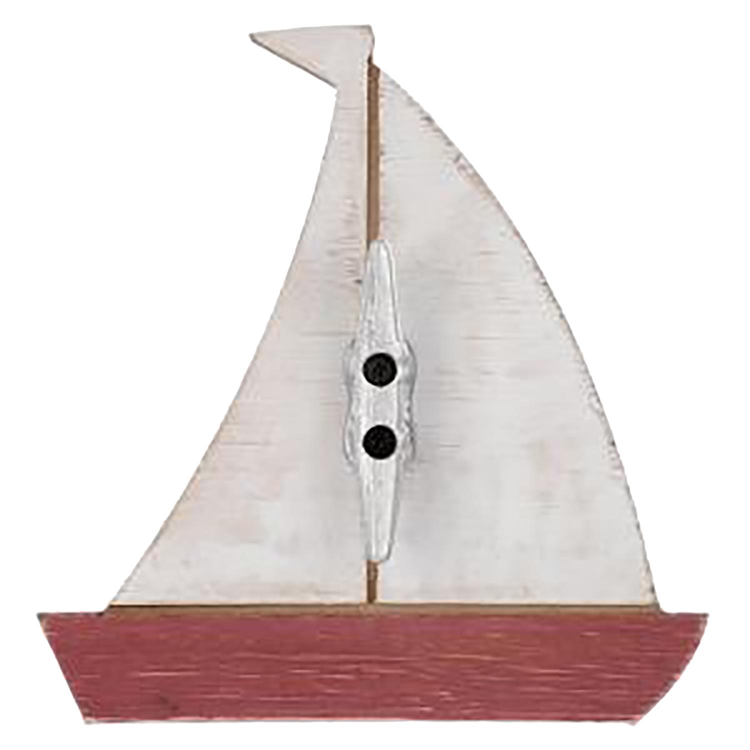 Red Sailboat 7" x 7.5" Wall Hook
