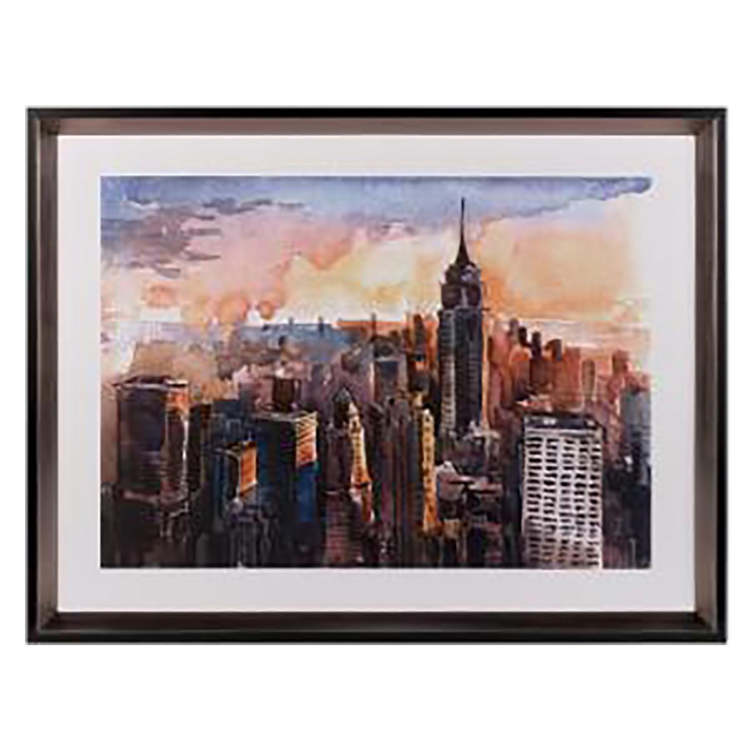 Abstract City 20" x 26" Wall Frame