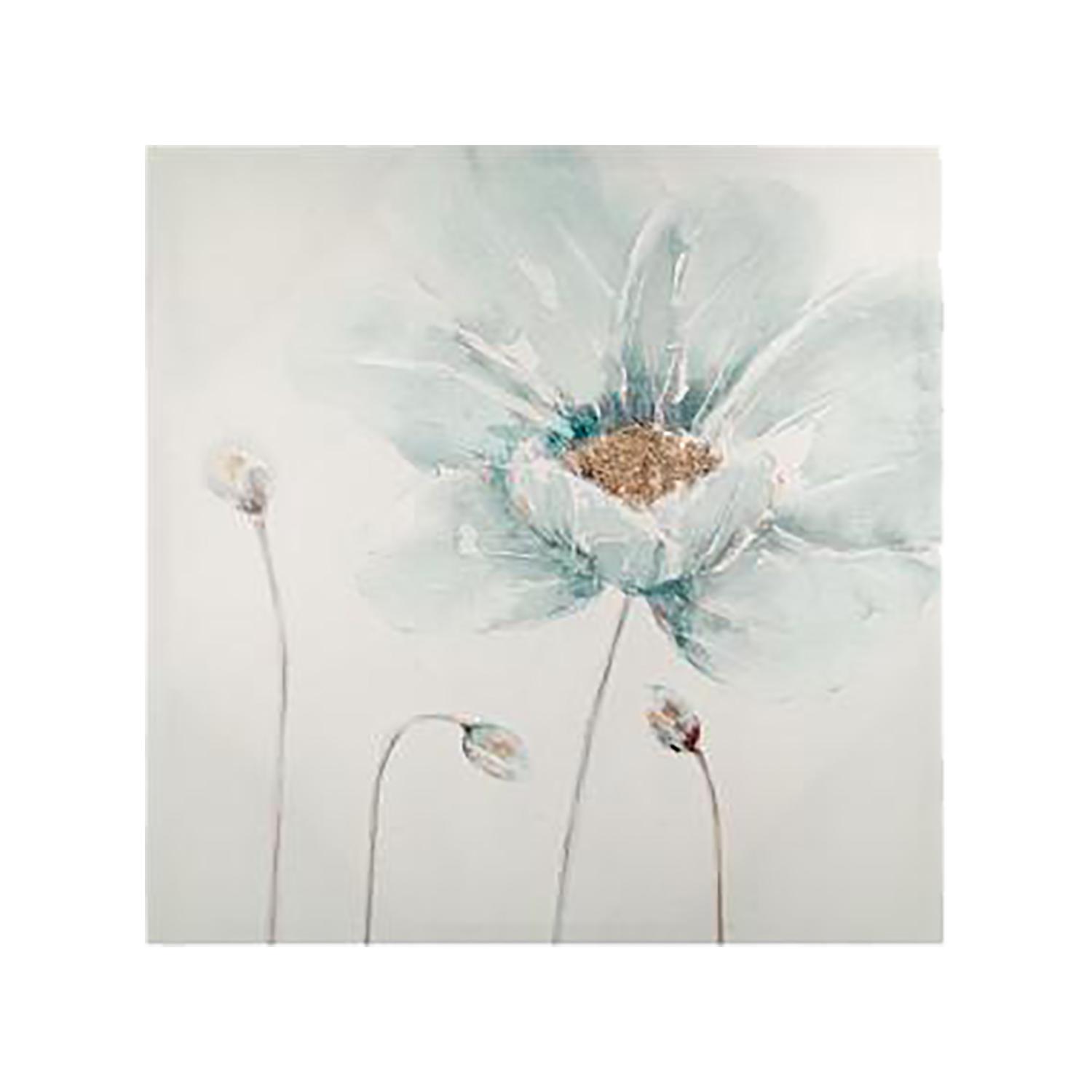 Grey Flower 23" x 23" Canvas Art