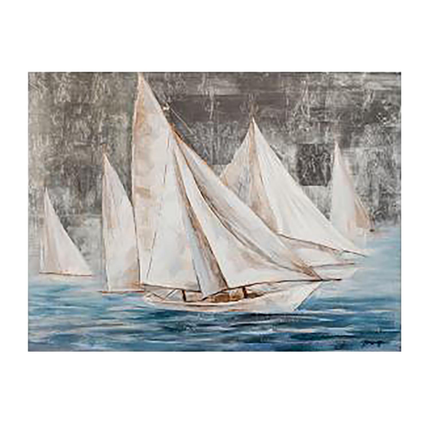 Sailboats 36" x 24" Canvas Art