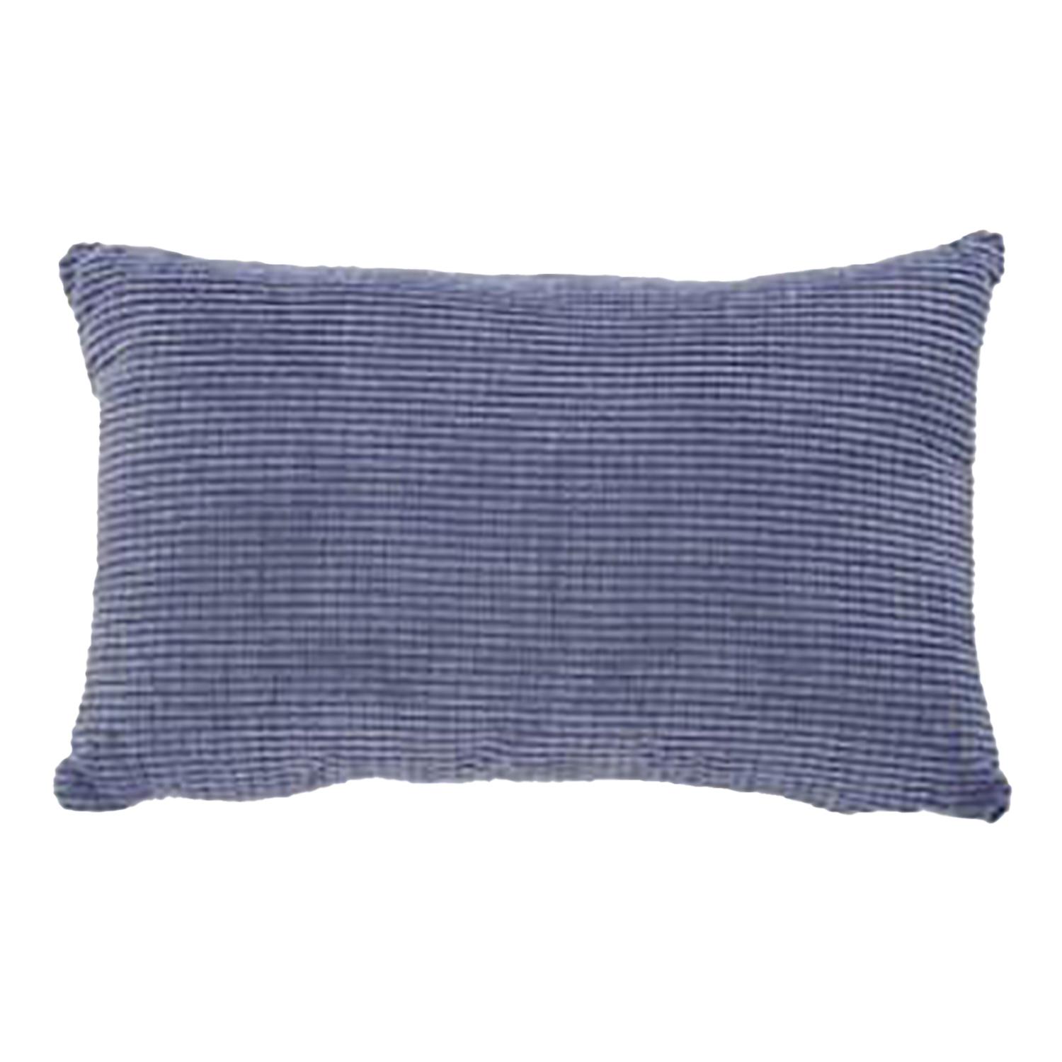 Coussin Motif carrés 17 x 11 po bleu