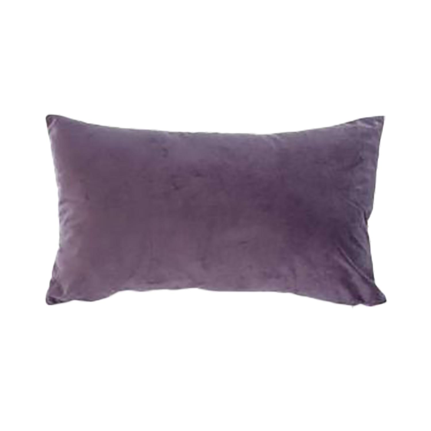 Coussin en velours 12 x 20 po violet