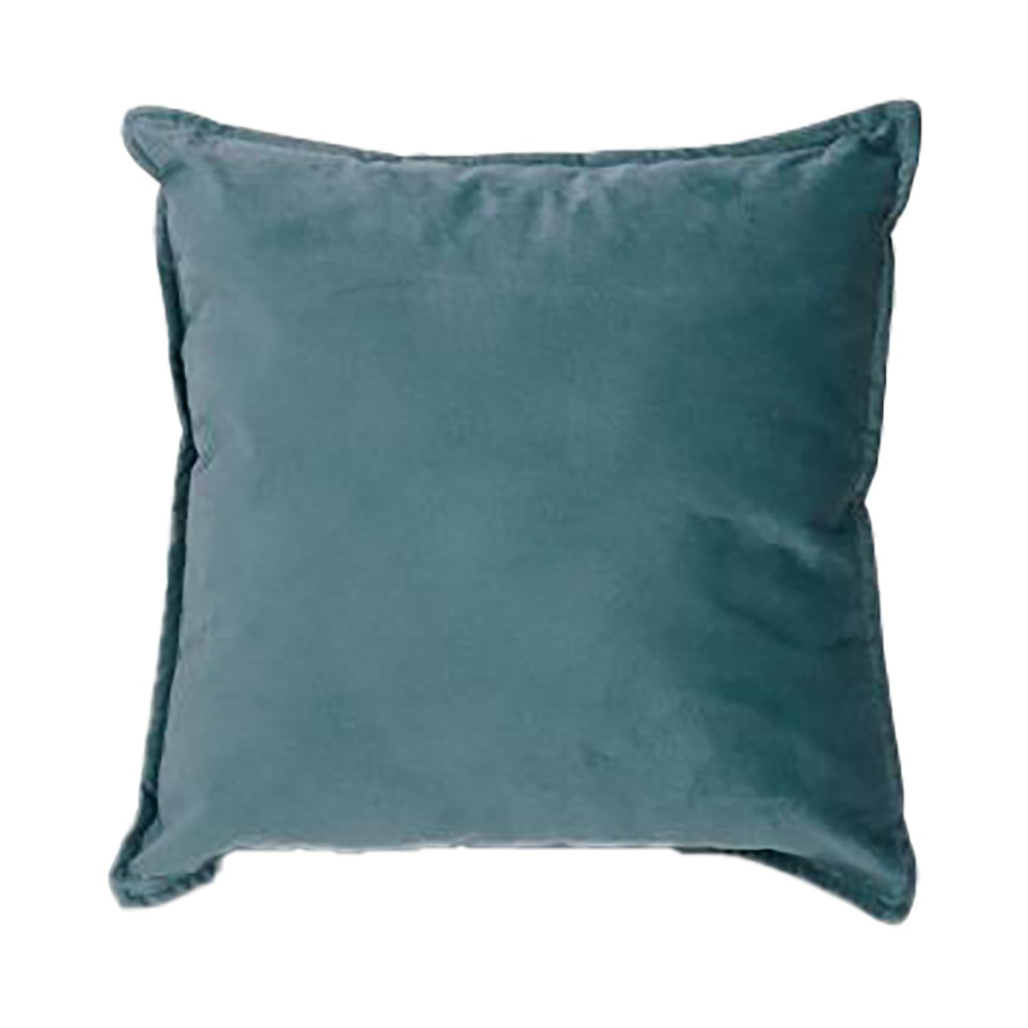 Coussin en suédine 17 x 17 po sarcelle