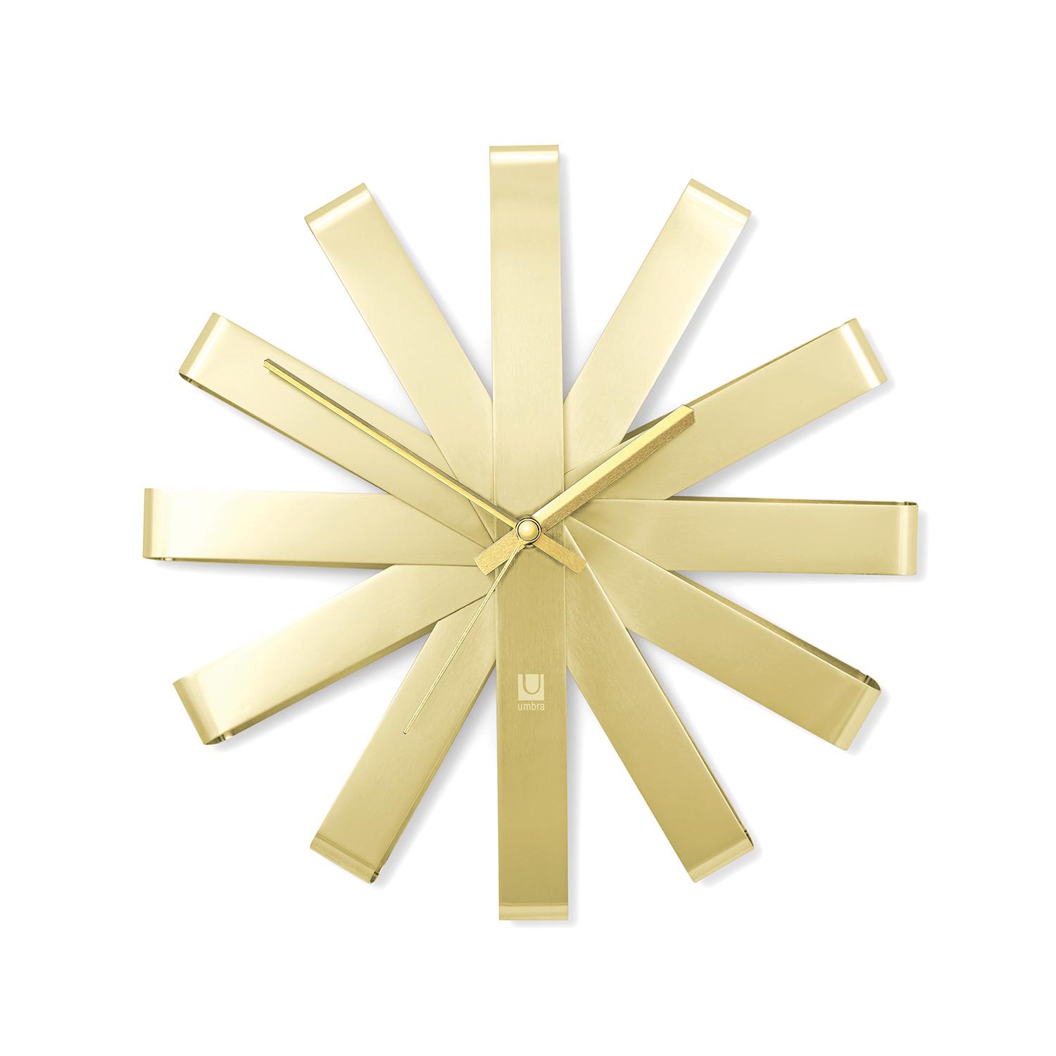 Horloge ruban 12 po diamètre, laiton