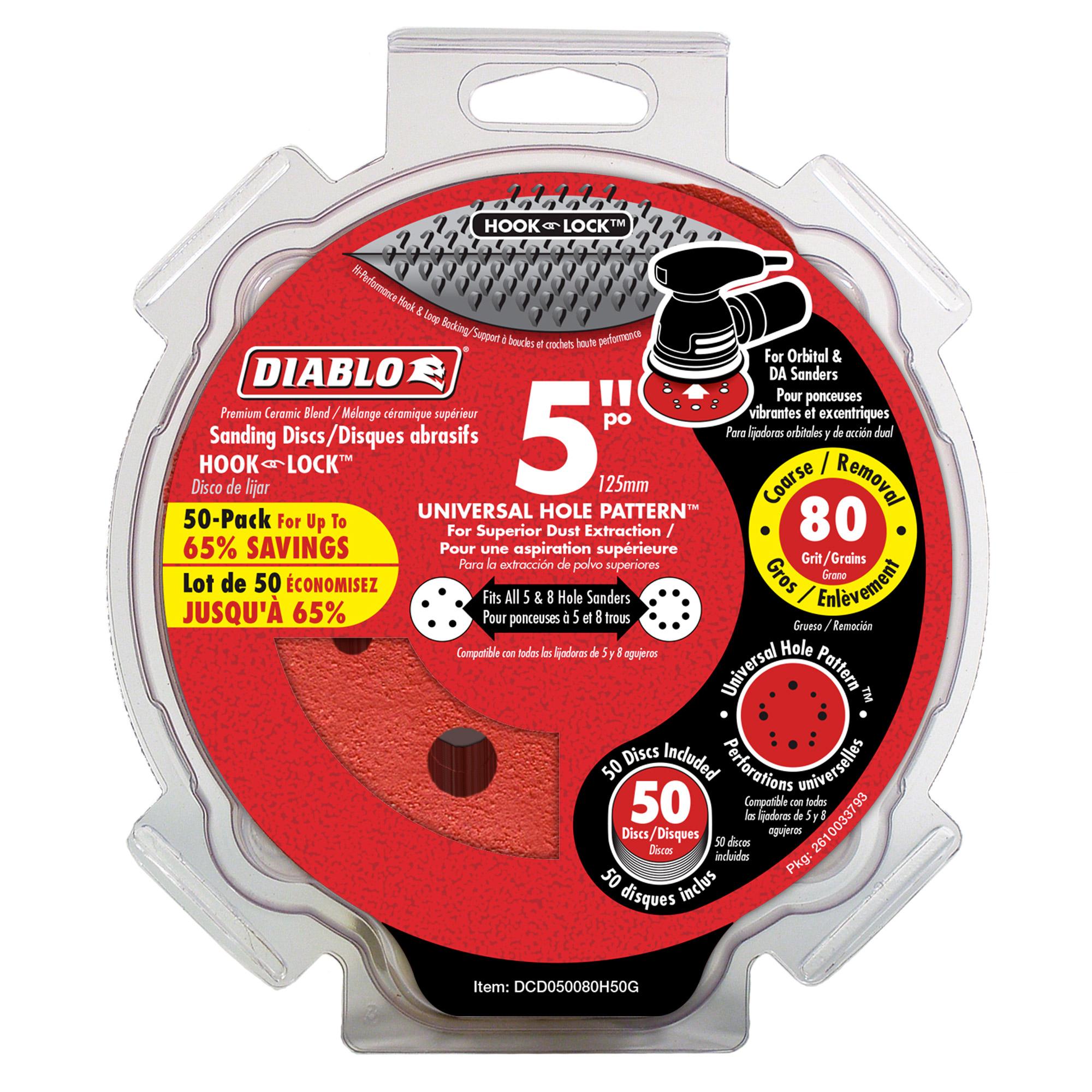 5" Ros Disc Hook And Lock 80 Grit
