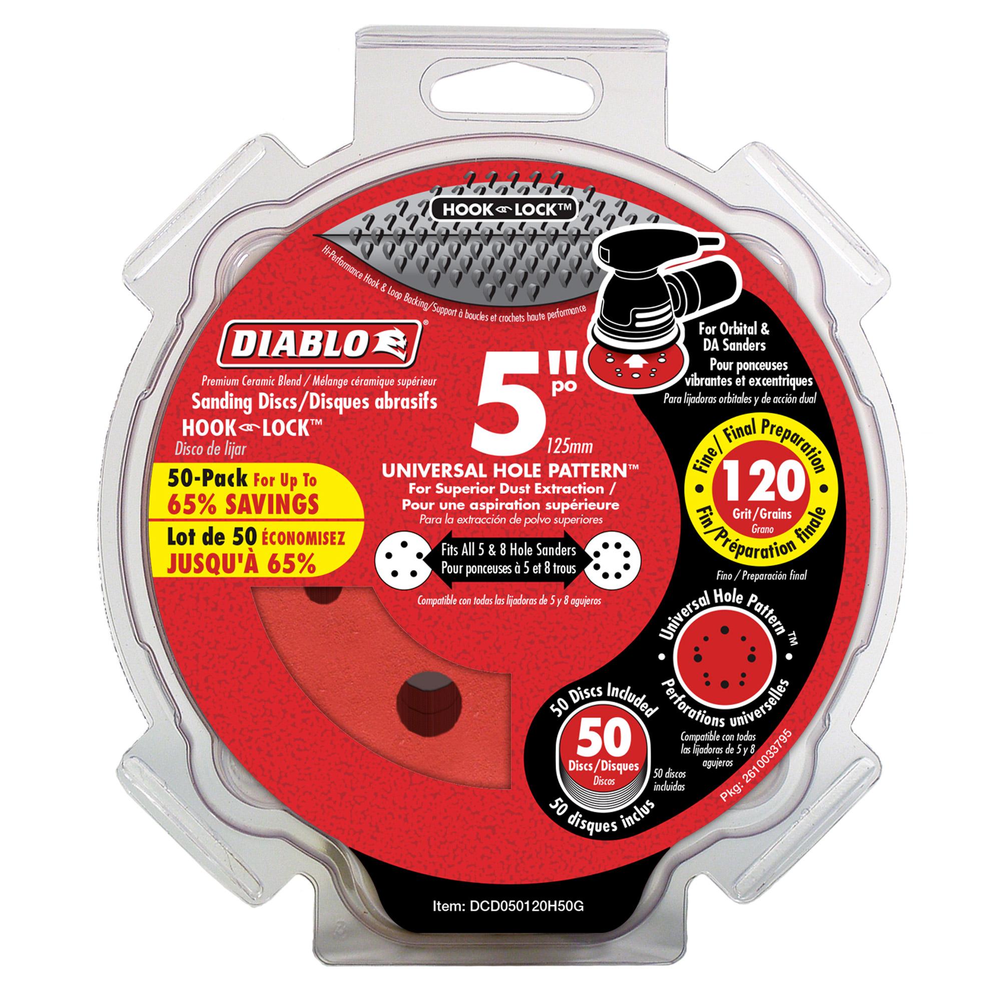 5" Ros Disc Hook And Lock 120 Grit
