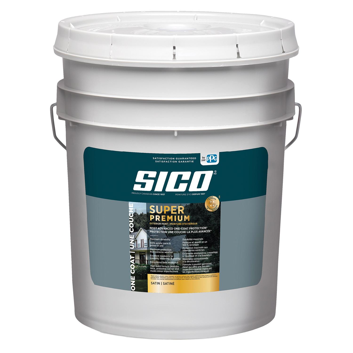 Sico Super Premium Exterior Paint Satin White Base 18.9L