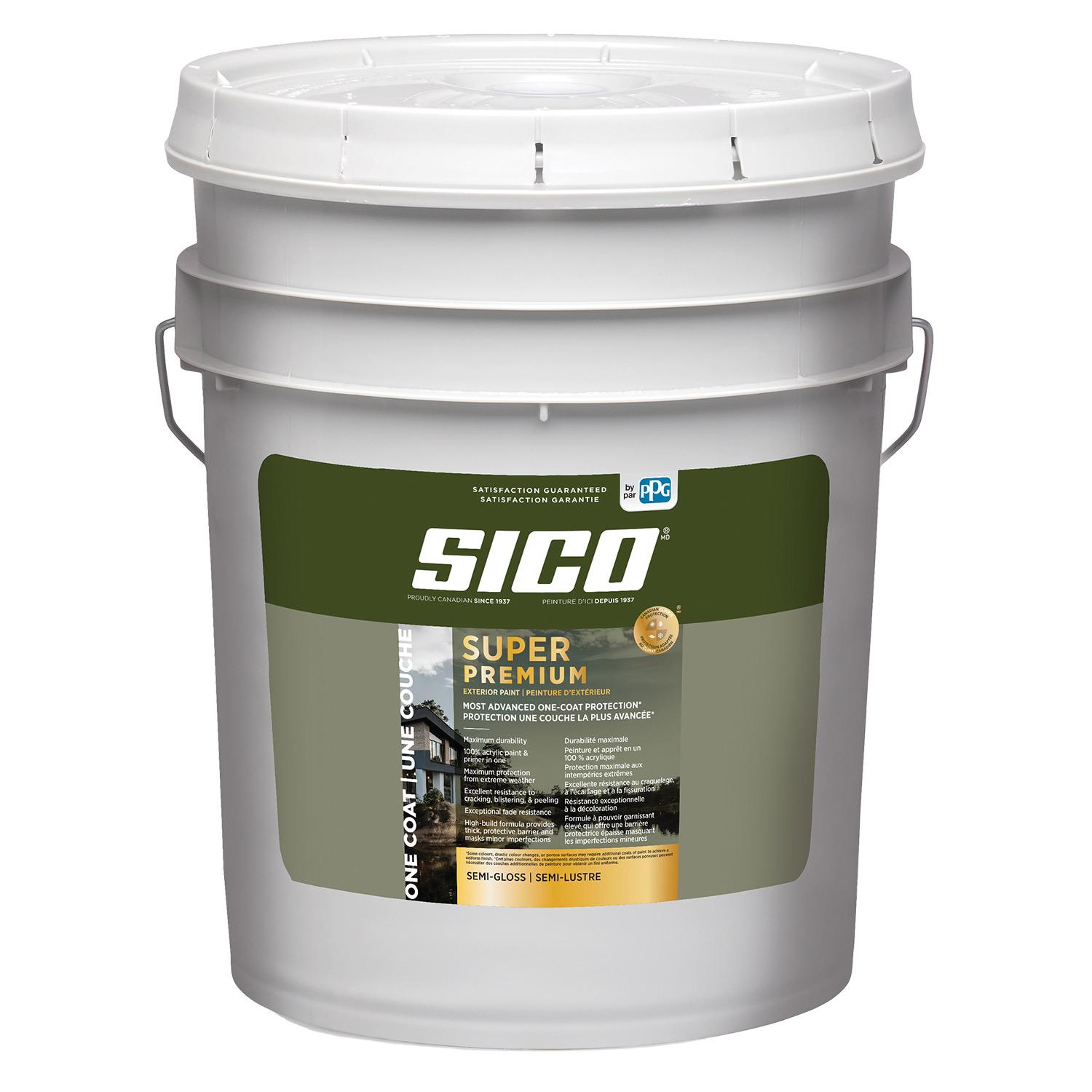 Sico Super Premium Exterior Paint Semi-Gloss White Base 18.9