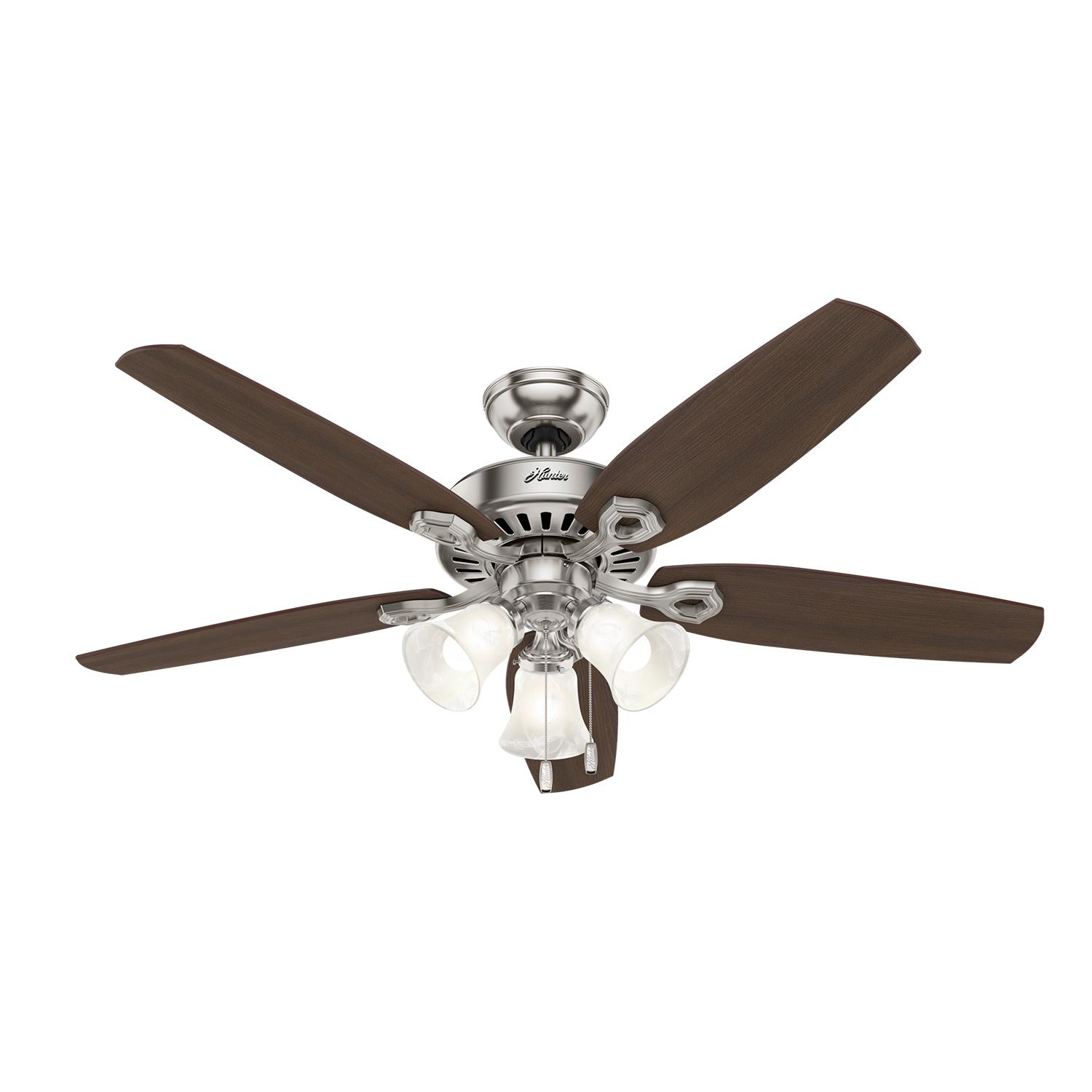 Ventilateur de plafond à Del Hinnman 52 po nickel brossé