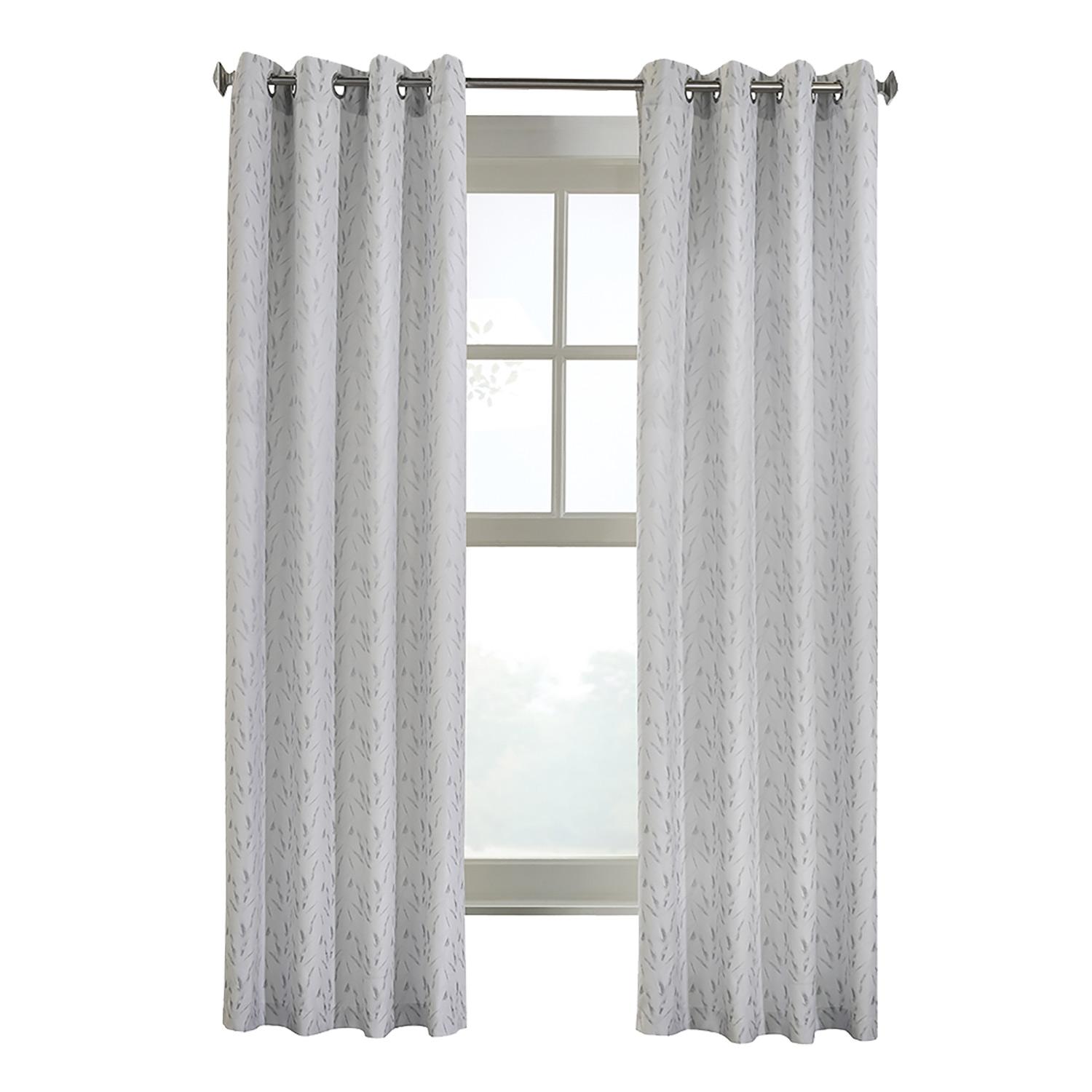 52" x 84" Arcadia Grey Light Filtering Curtain