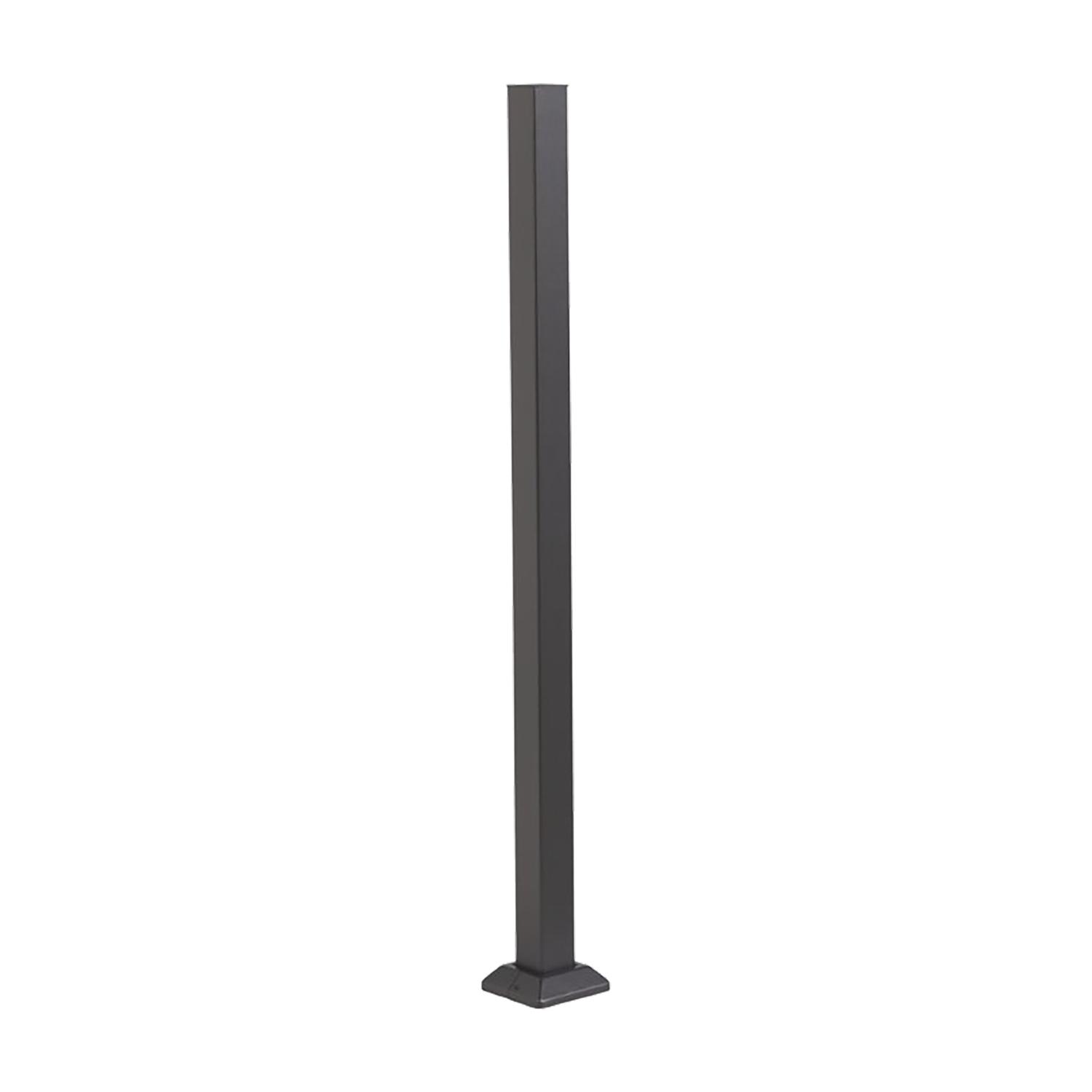 Poteau Fe26 Fortress 3x45,5po à couvert de base 5,25po noirS