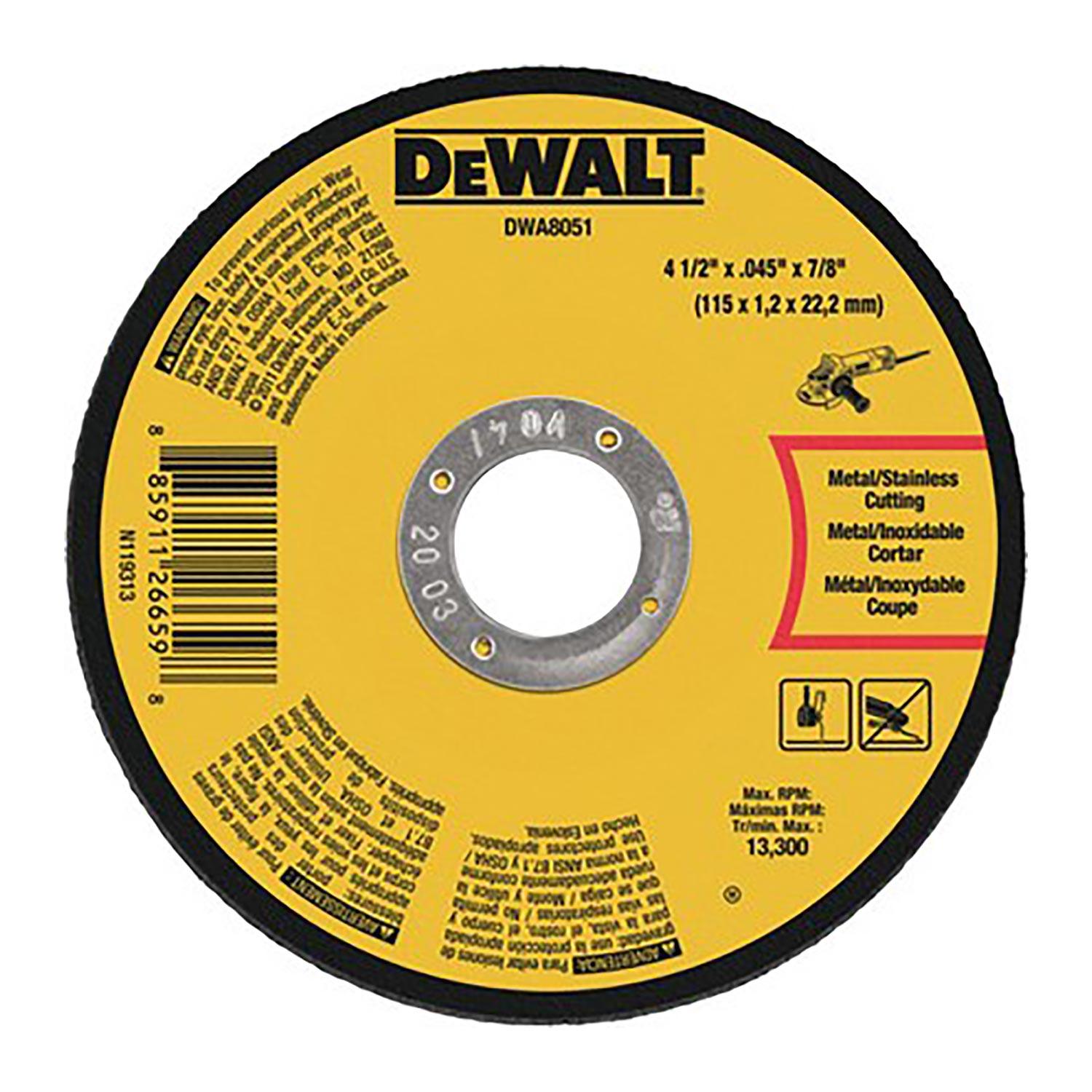 4-1/2" x .045" x 7/8" Metal Cut-Off Wheel